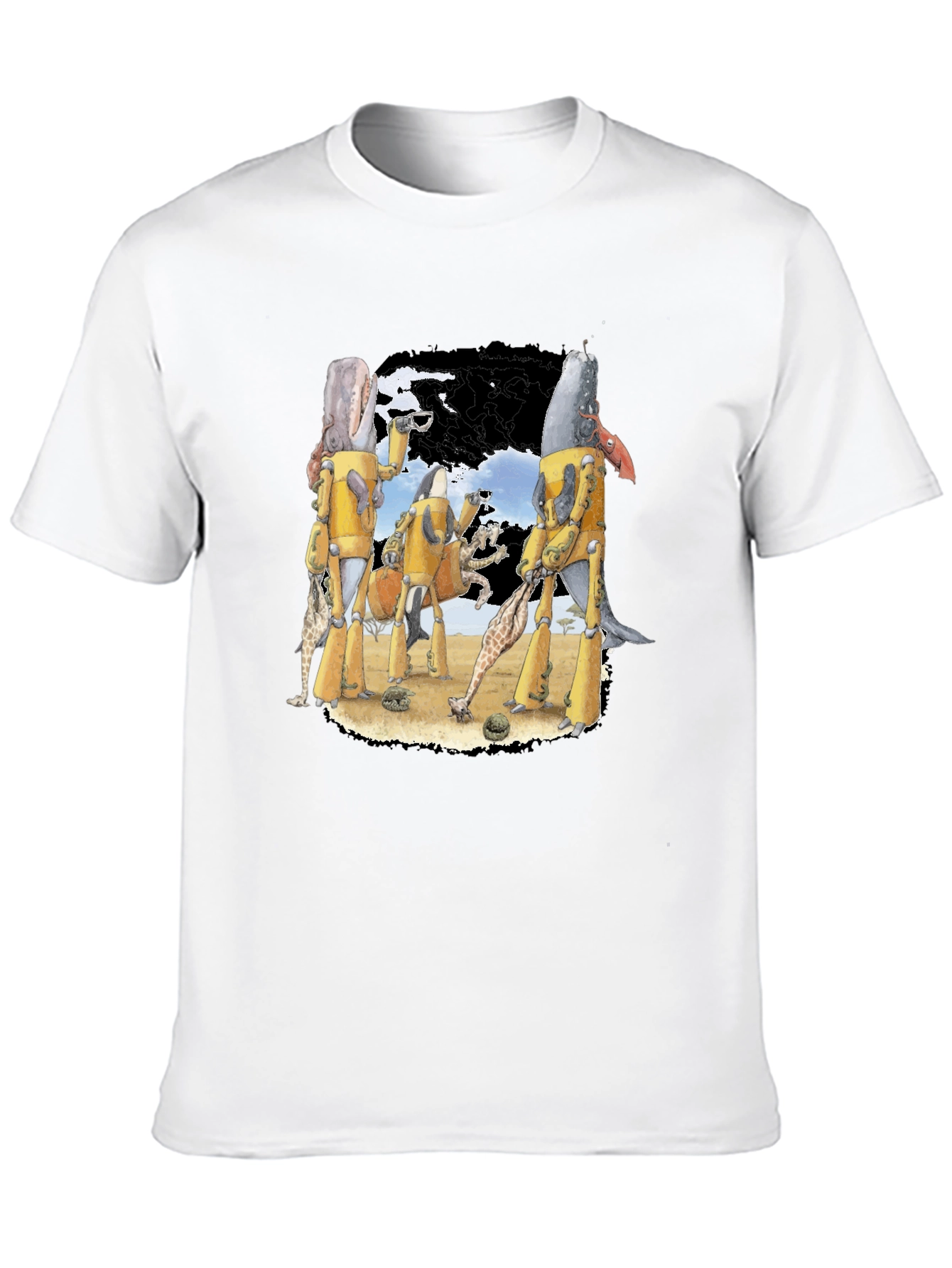 Whimsical Robotic Whale Adventure Graphic Tee