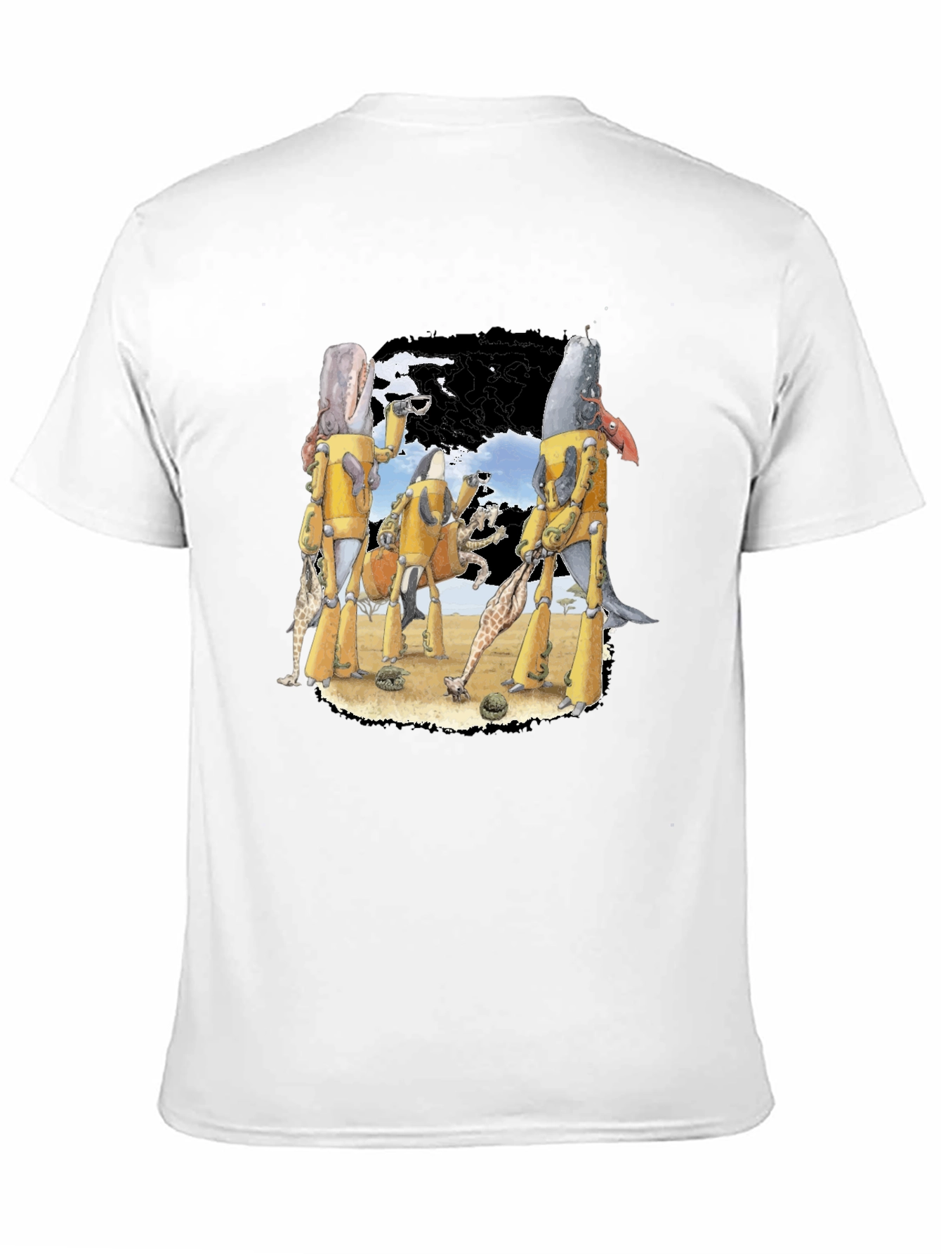 Whimsical Robotic Whale Adventure Graphic Tee