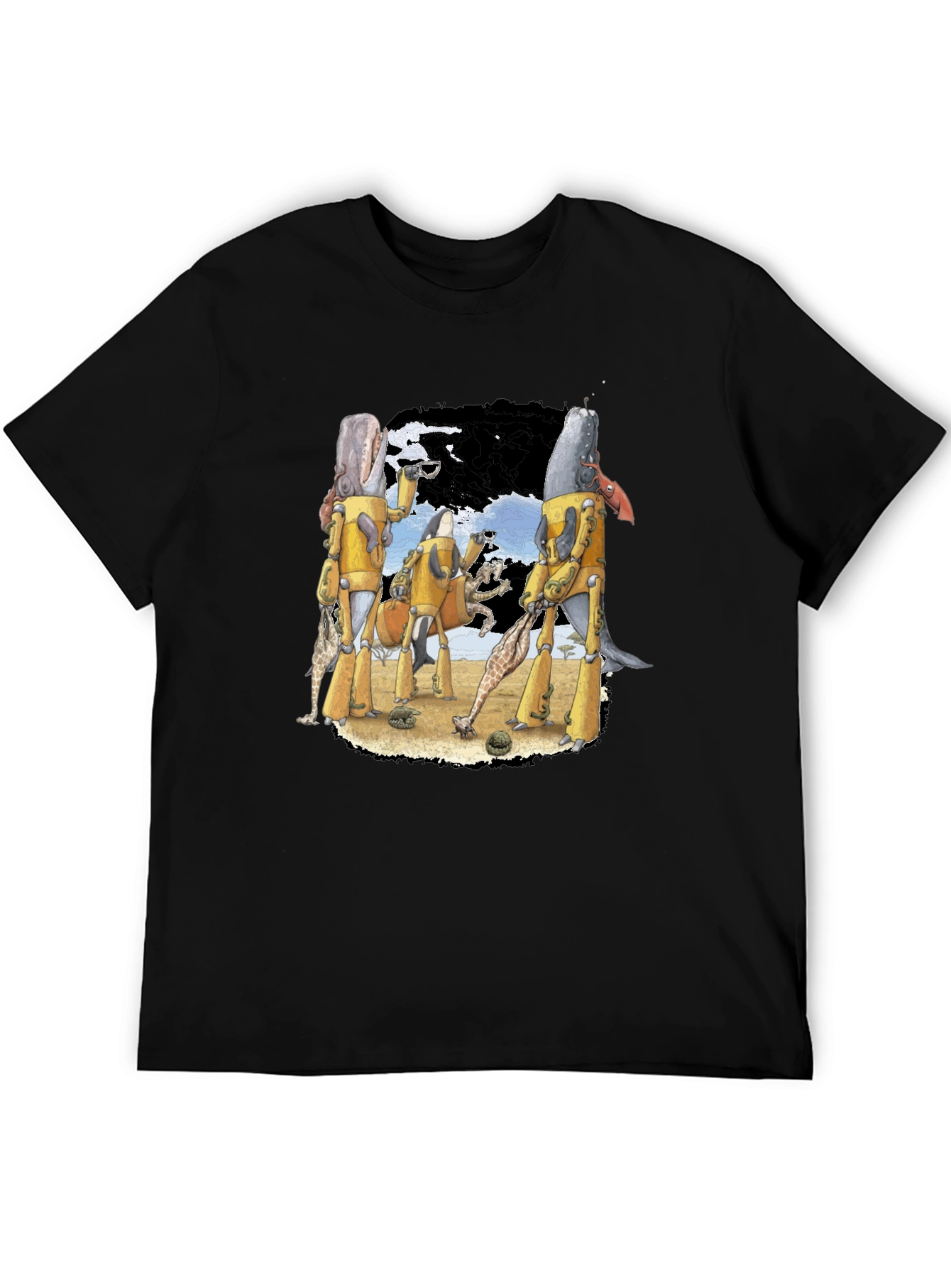 Whimsical Robotic Whale Adventure Graphic Tee