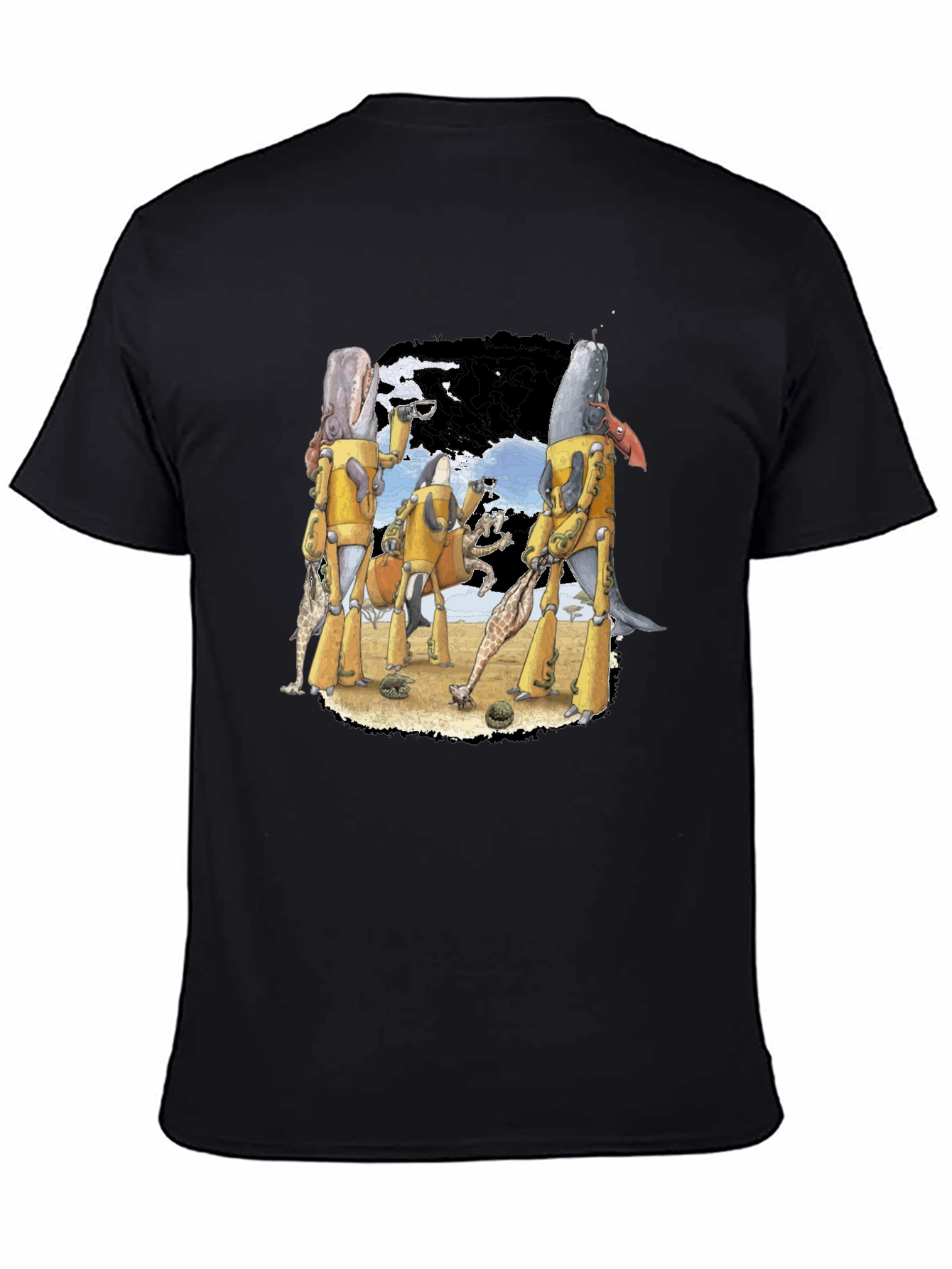 Whimsical Robotic Whale Adventure Graphic Tee