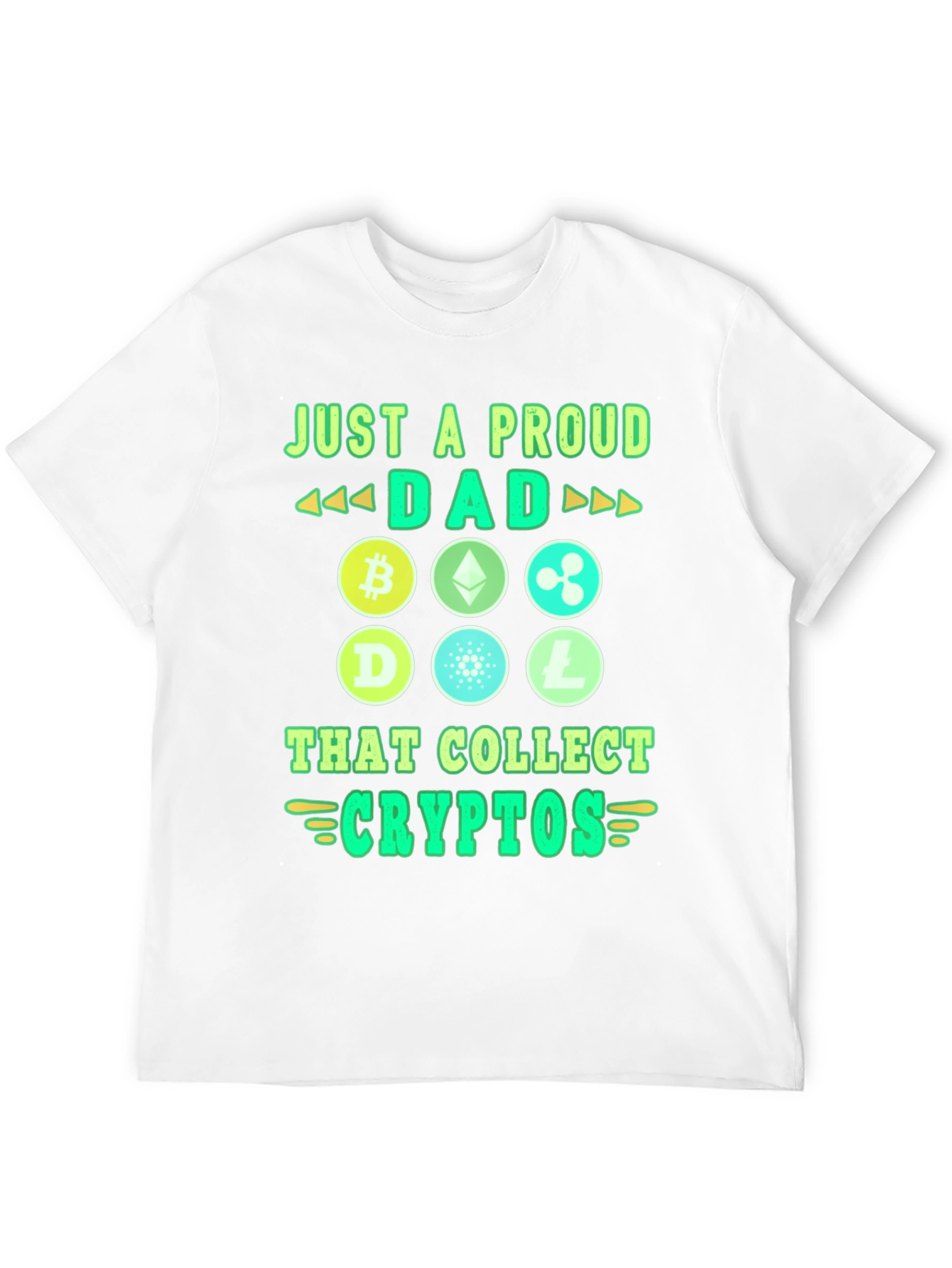 Proud Dad Crypto Collector Black Graphic Tee