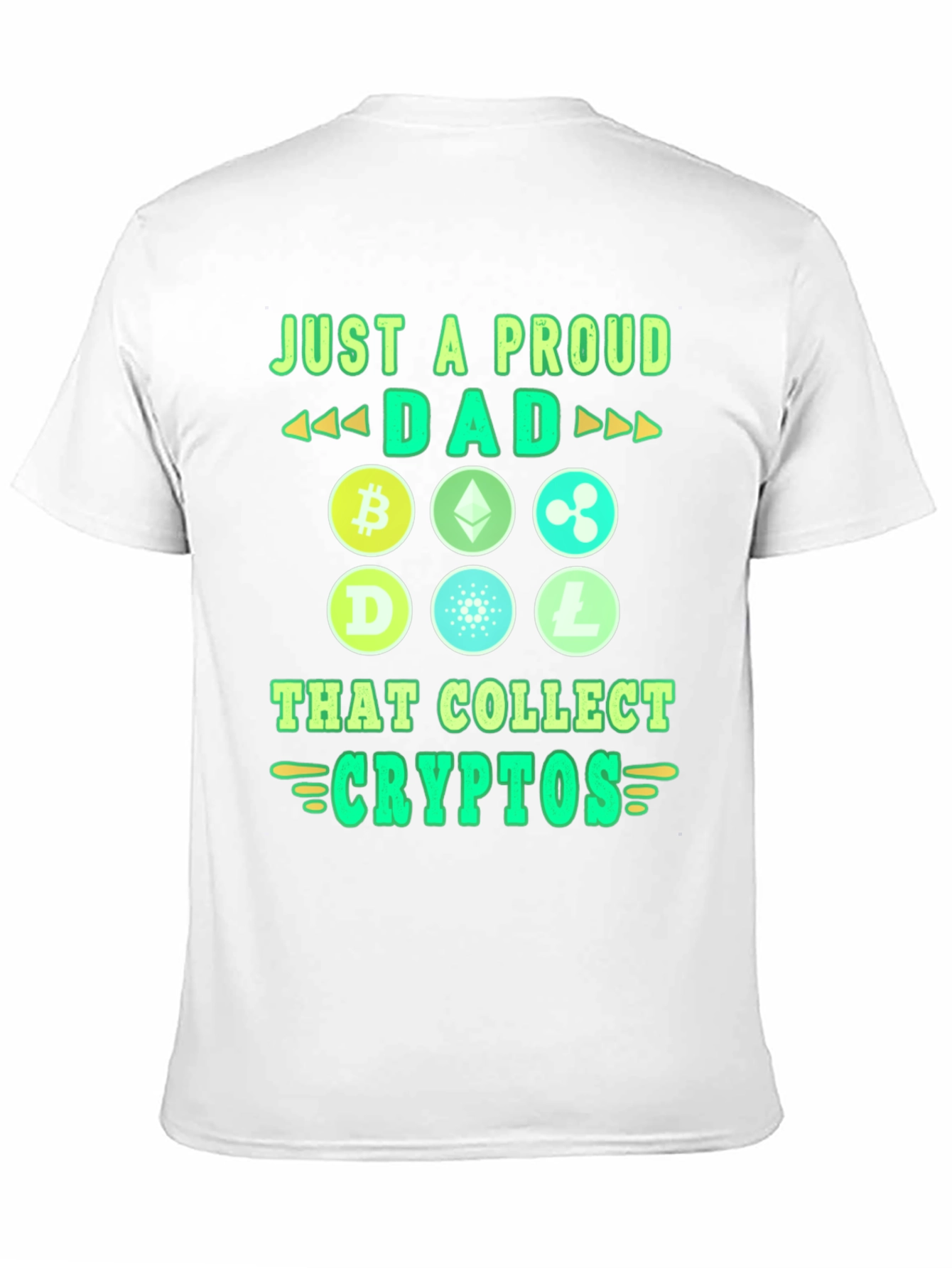 Proud Dad Crypto Collector Black Graphic Tee
