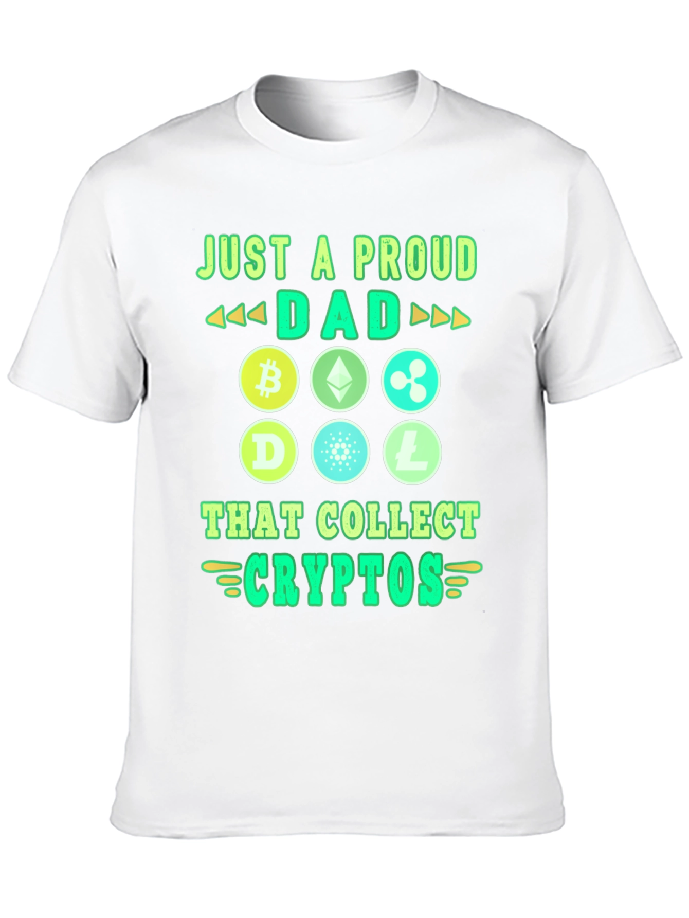 Proud Dad Crypto Collector Black Graphic Tee