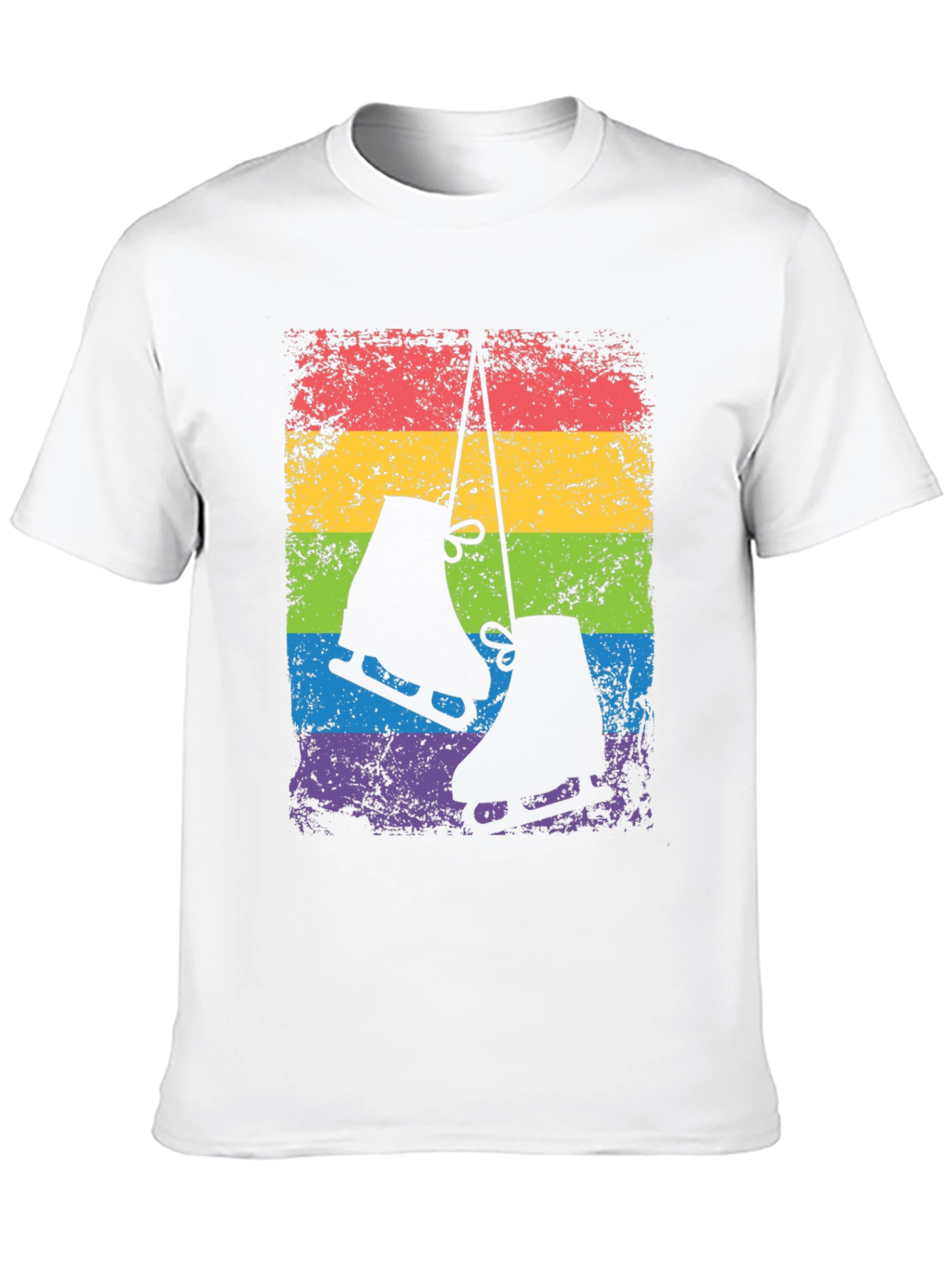 Rainbow Ice Skates Graphic T-Shirt