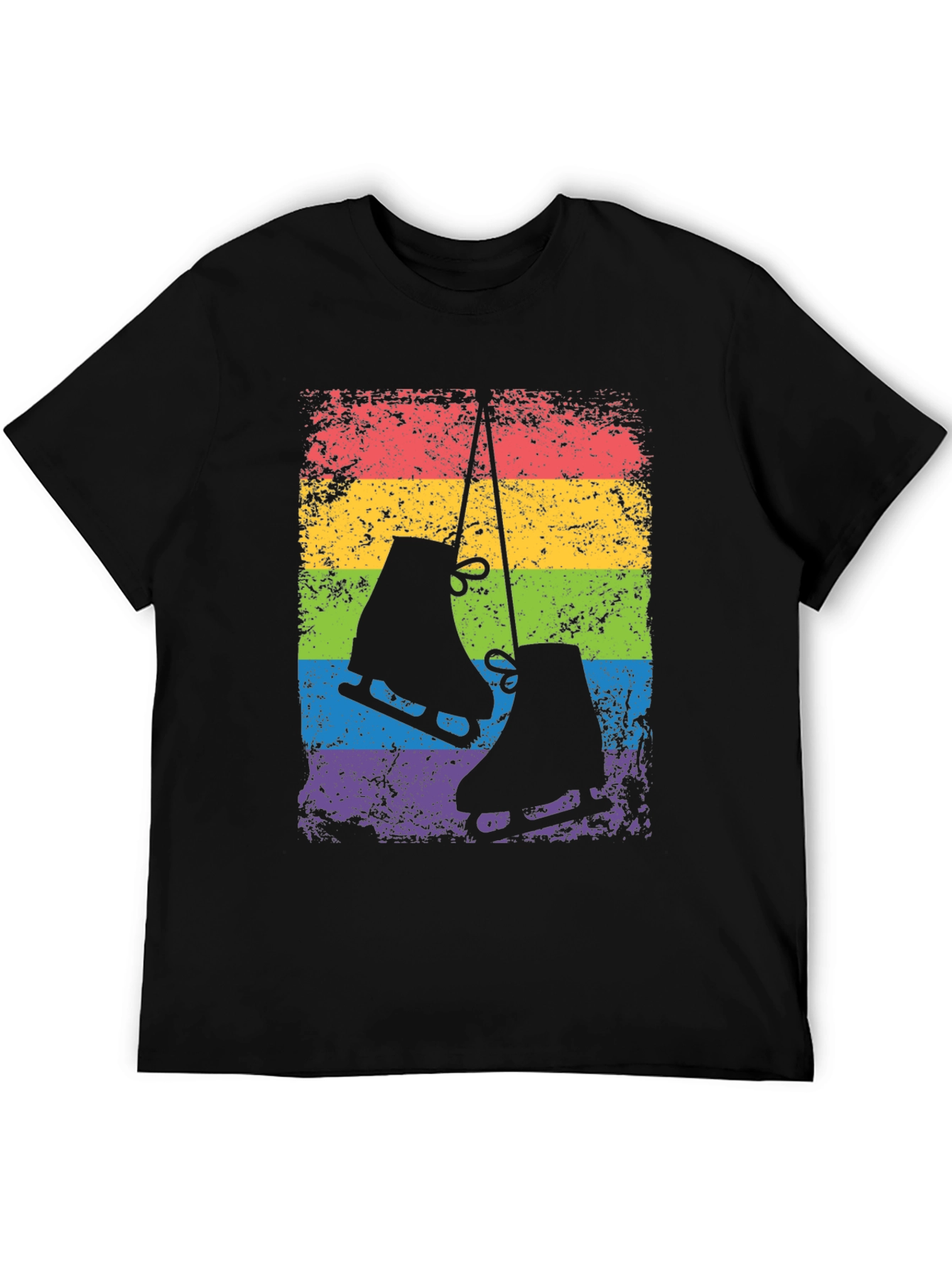 Rainbow Ice Skates Graphic T-Shirt