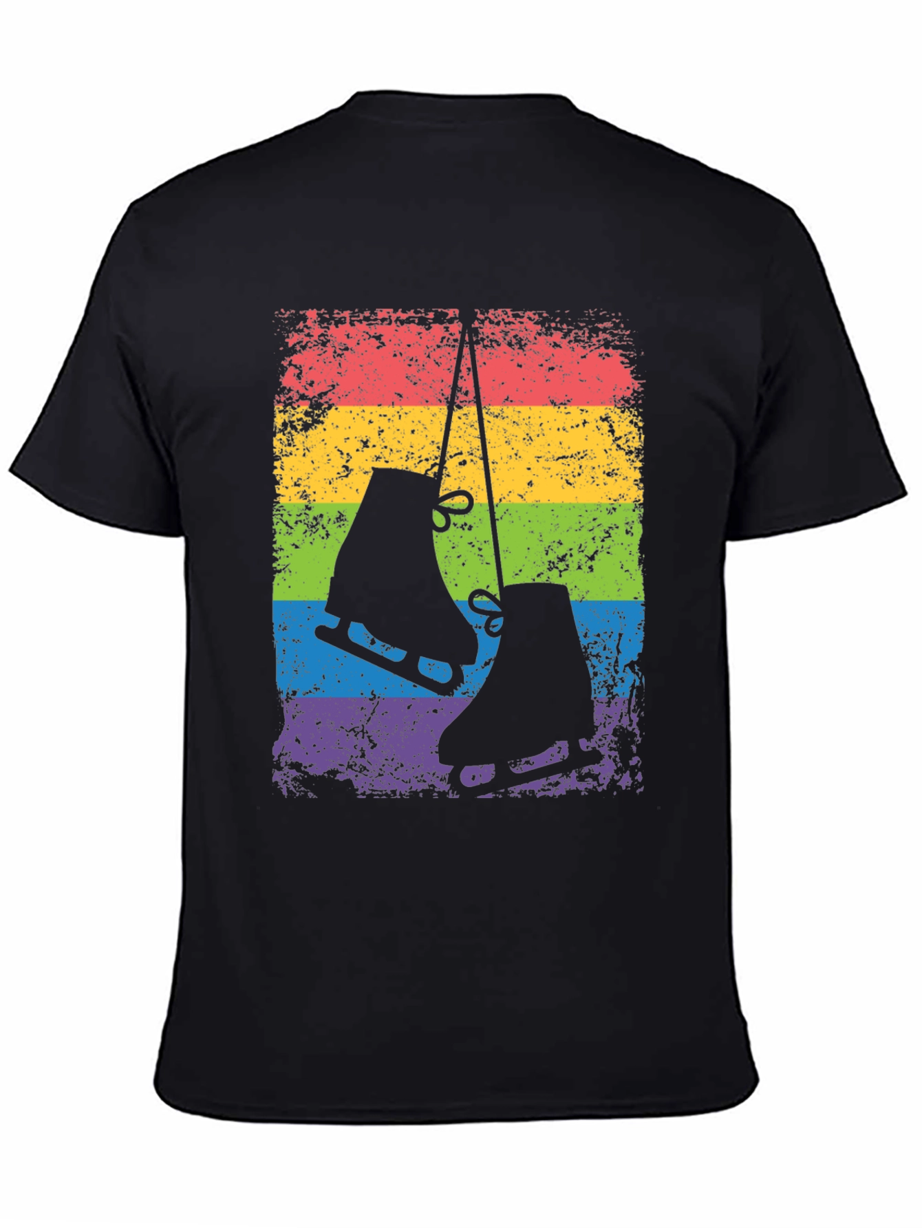 Rainbow Ice Skates Graphic T-Shirt
