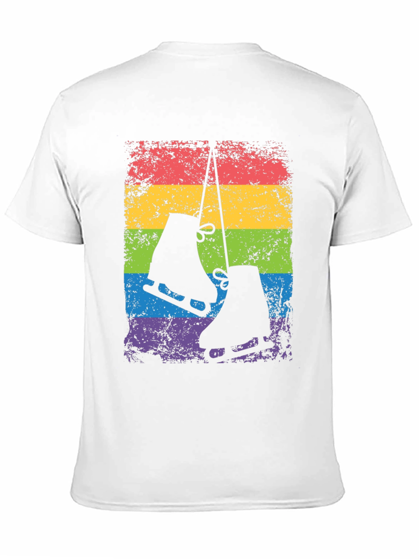 Rainbow Ice Skates Graphic T-Shirt