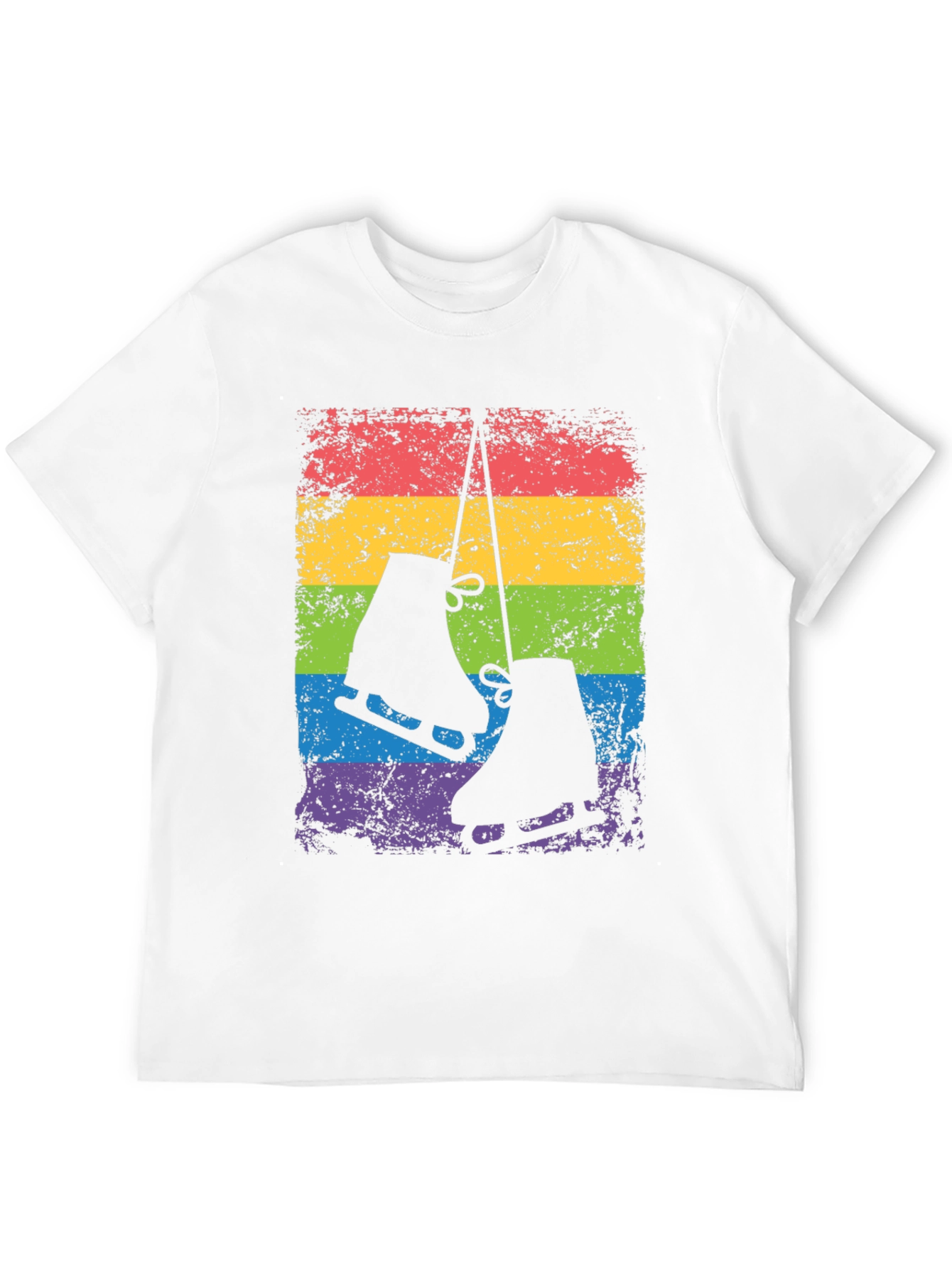 Rainbow Ice Skates Graphic T-Shirt