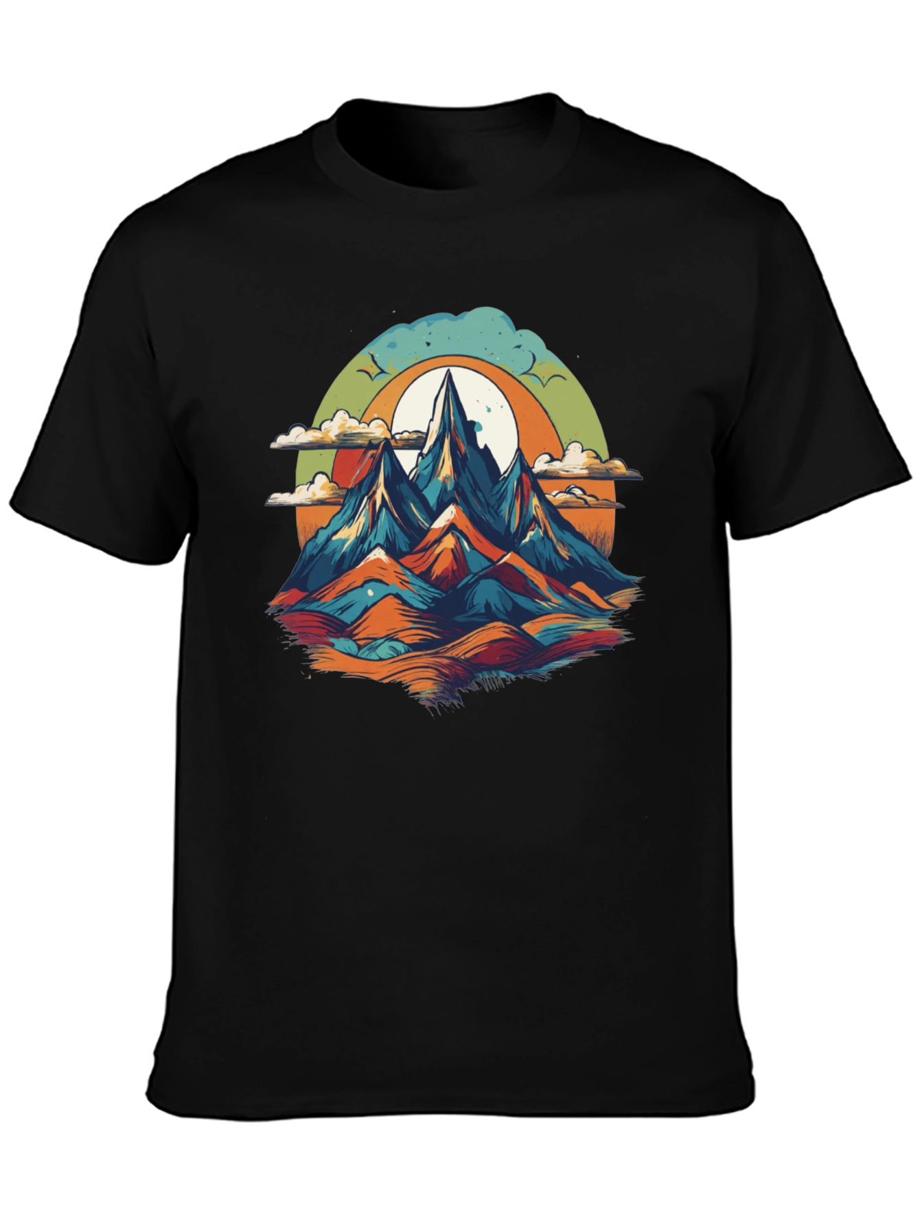 Mountain Graphic Tee - Black Unisex T-Shirt