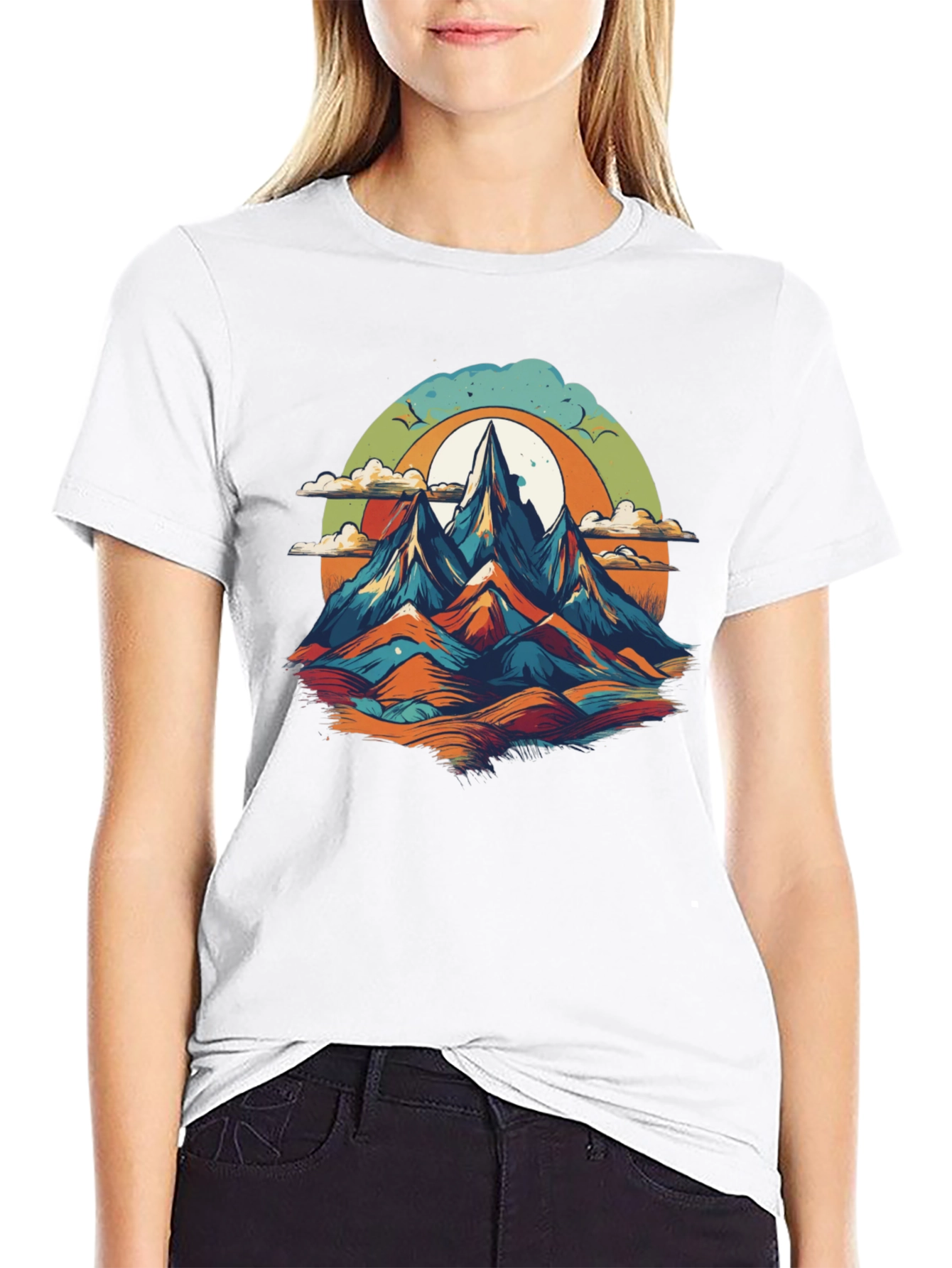 Mountain Graphic Tee - Black Unisex T-Shirt