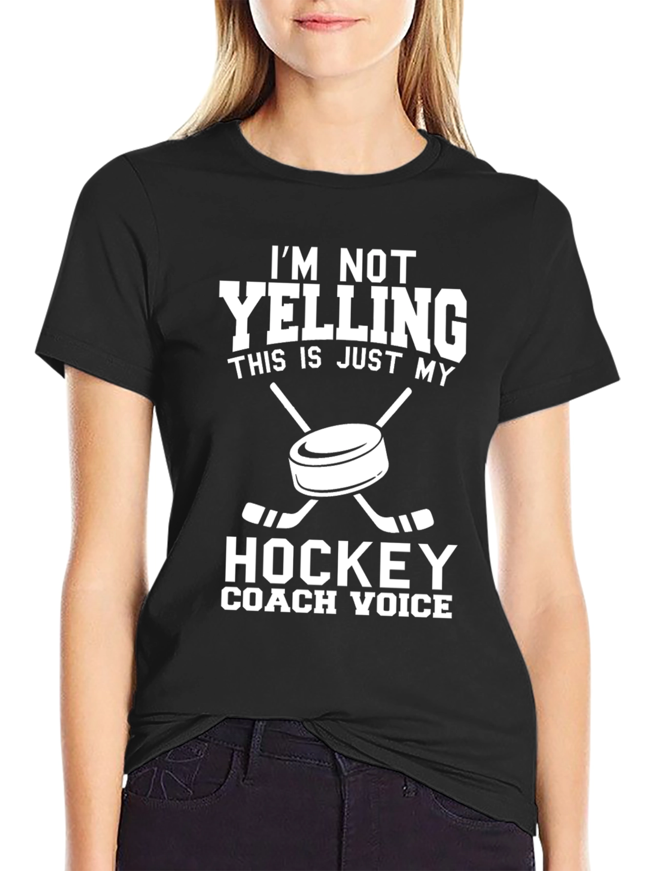 Hockey Coach T-Shirt: Im Not Yelling