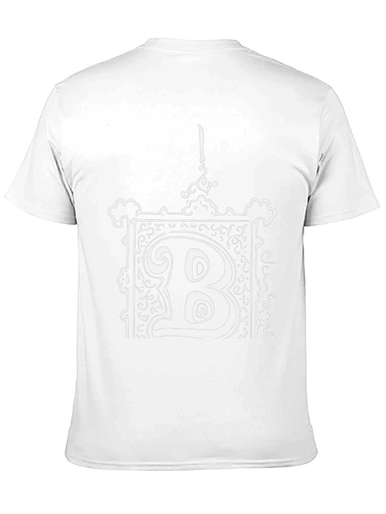 Ornate B Graphic Tee - Black Cotton Blend