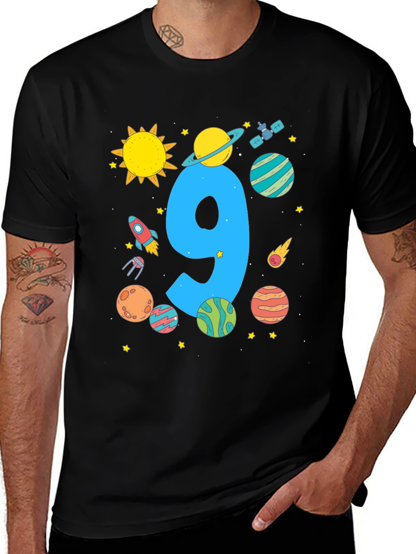 Cosmic Number 9 Birthday T-Shirt