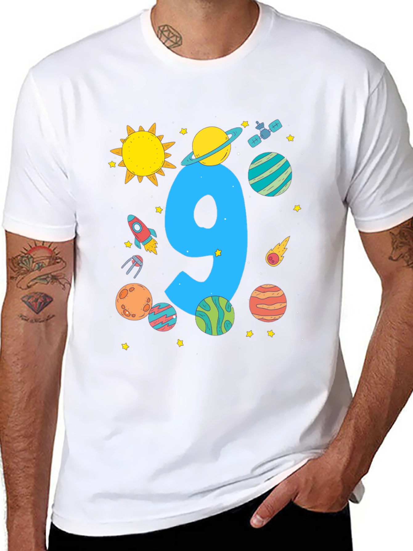 Cosmic Number 9 Birthday T-Shirt