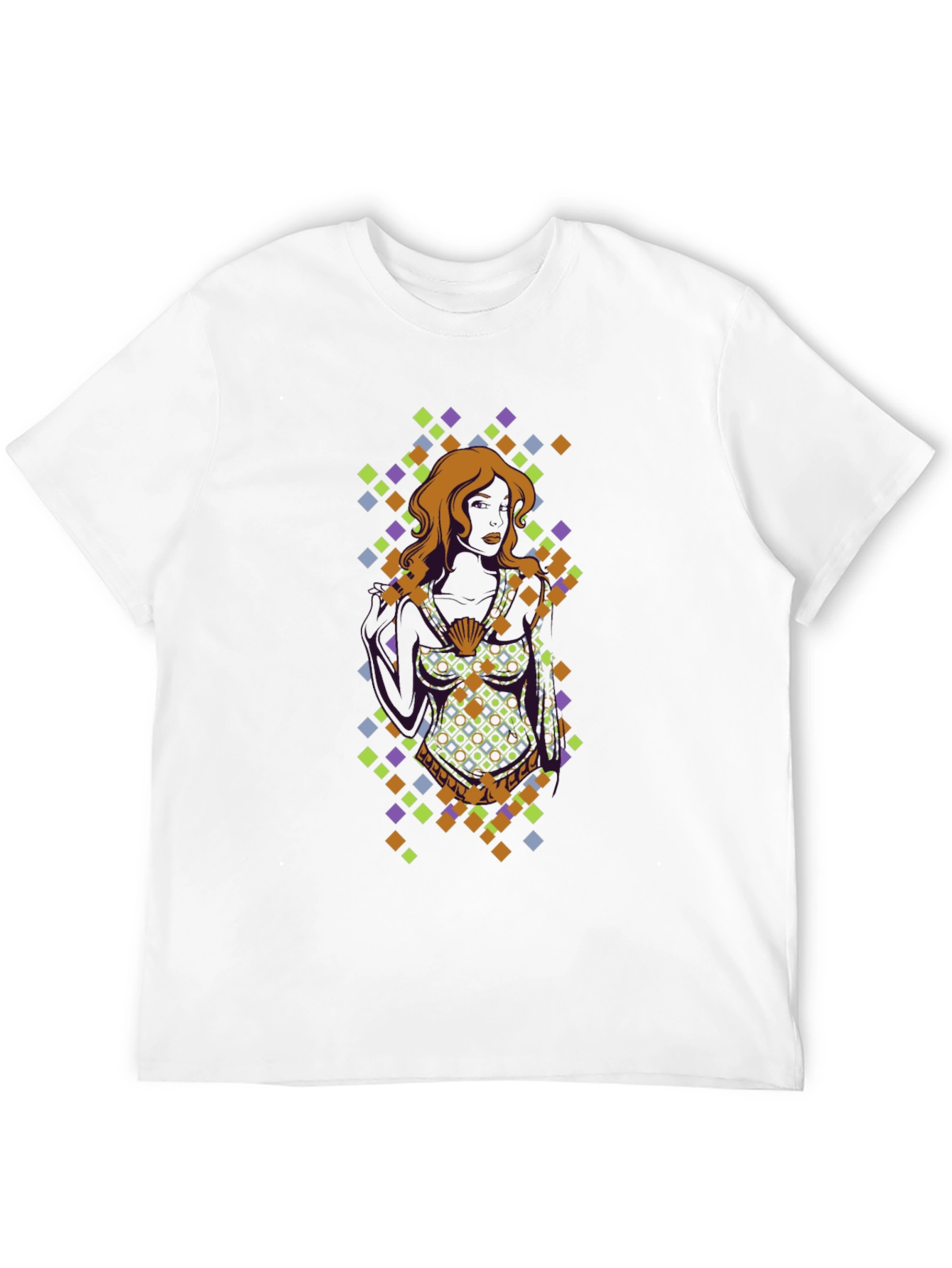 Geometric Diamond Pattern Tee