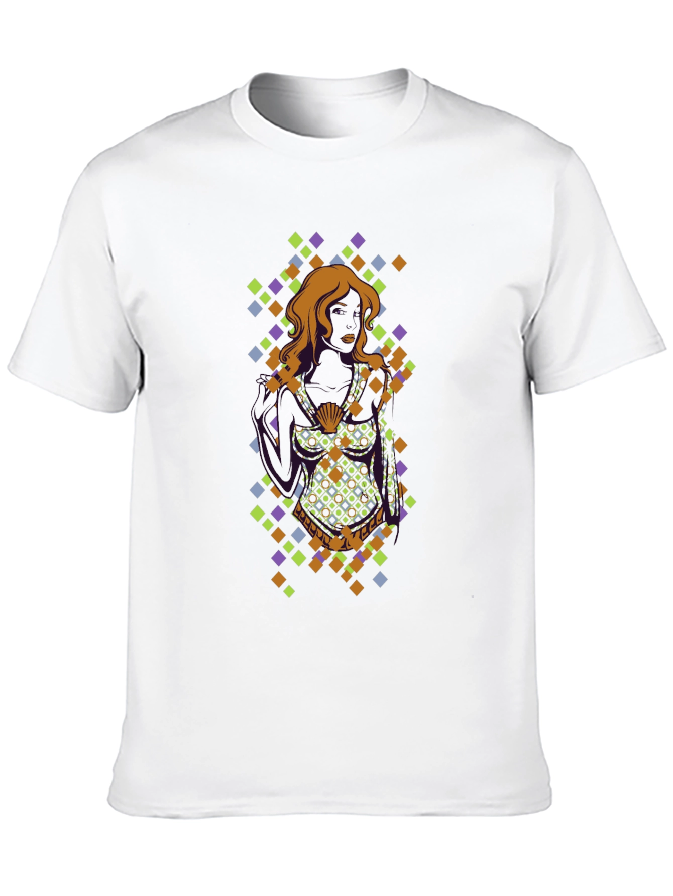 Geometric Diamond Pattern Tee