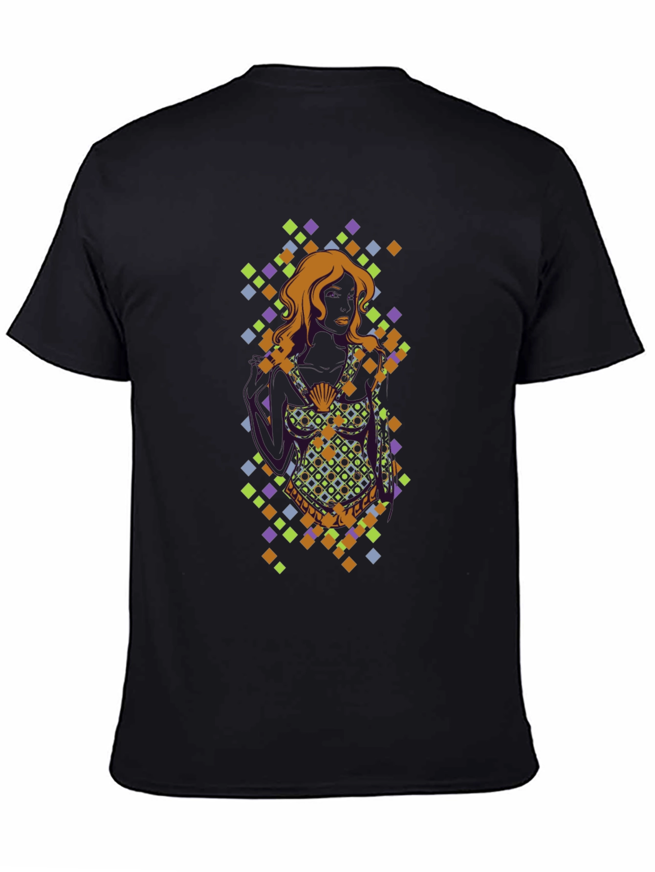 Geometric Diamond Pattern Tee