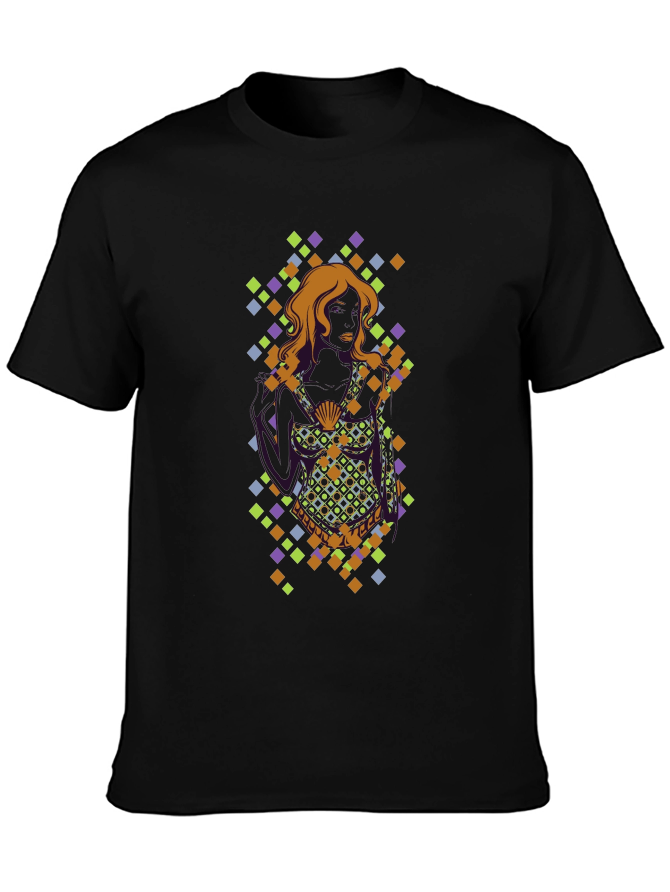 Geometric Diamond Pattern Tee
