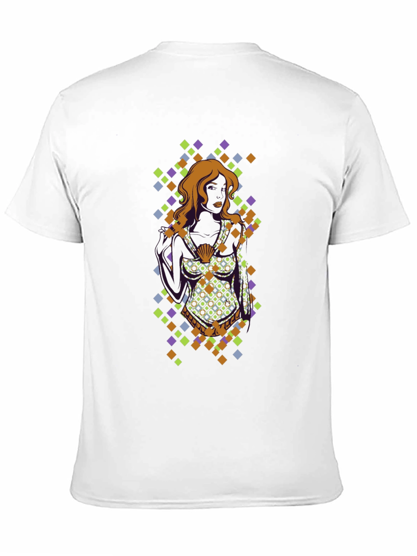 Geometric Diamond Pattern Tee