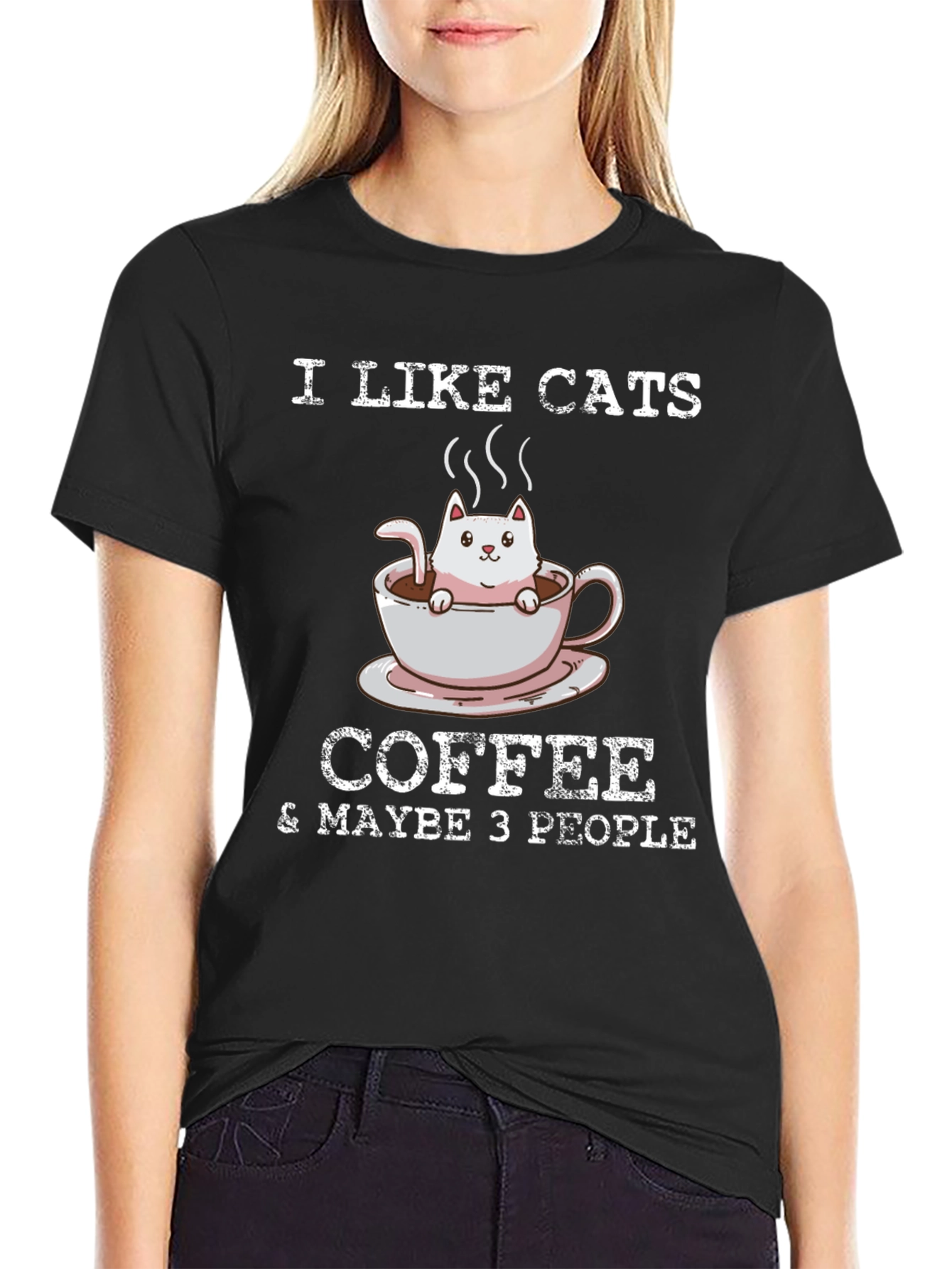 I Like Cats Coffee & Maybe 3 People T-Shirt