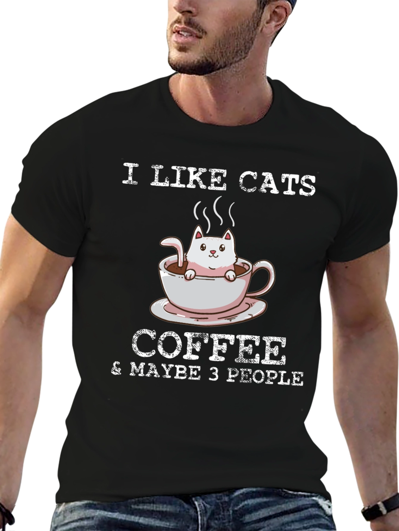 I Like Cats Coffee & Maybe 3 People T-Shirt