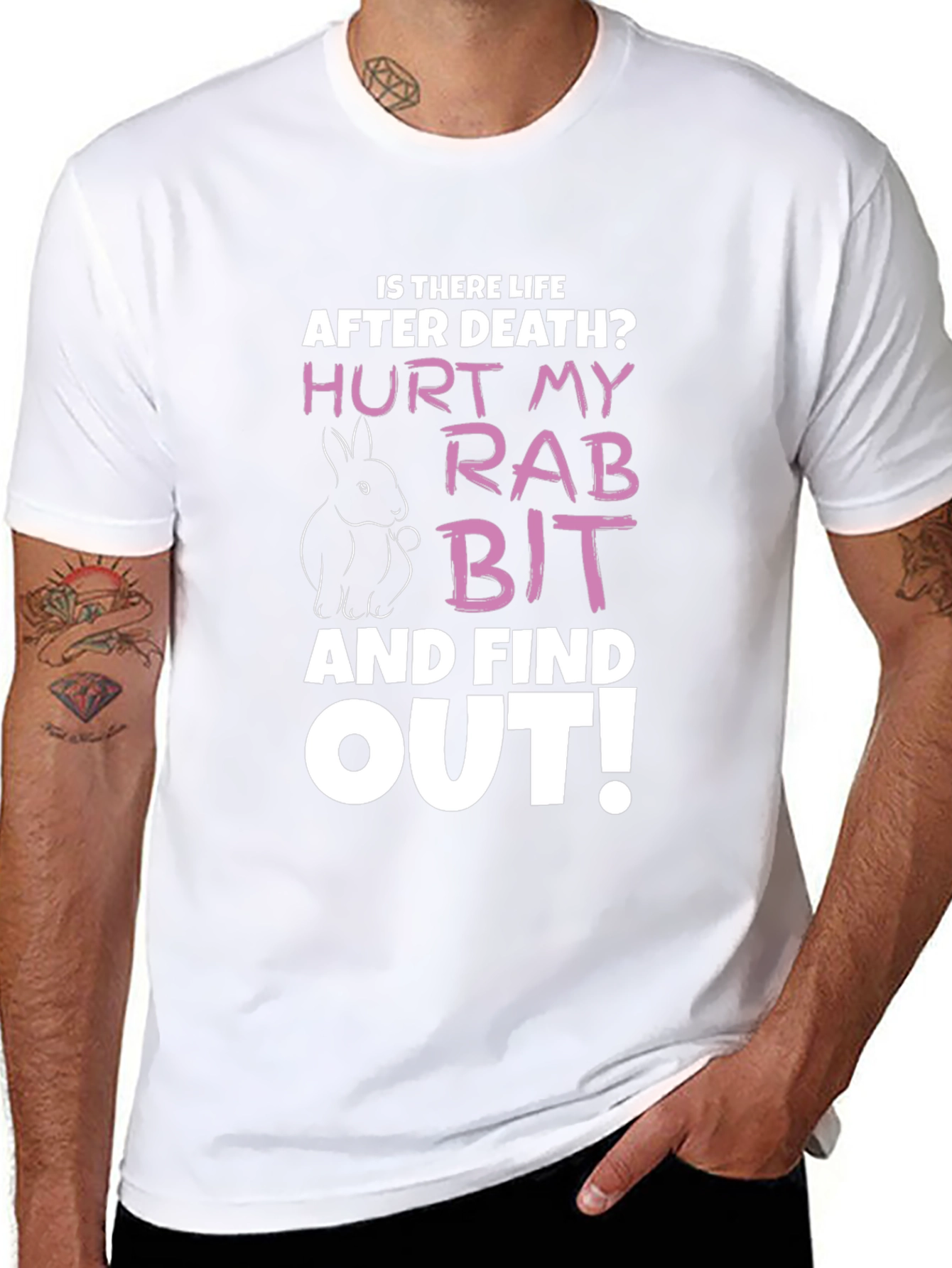 Hurt My Rabbit Funny Graphic T-Shirt