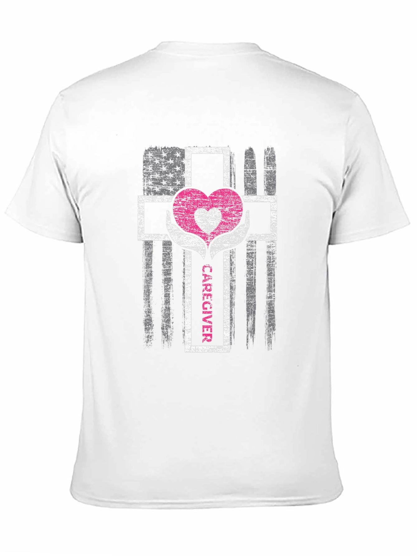 Caregiver Heart Cross Graphic T-Shirt