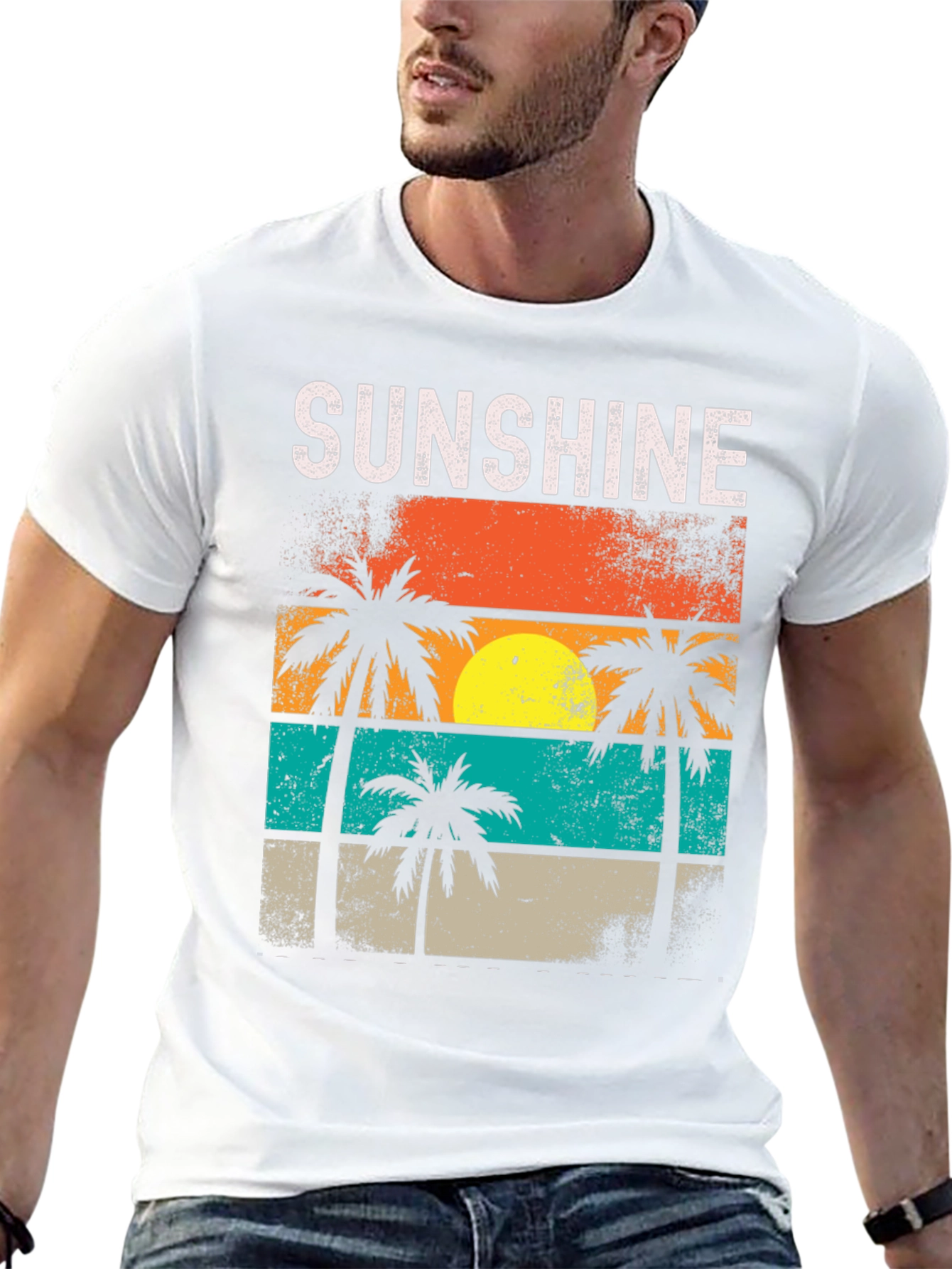 Sunshine Palm Tree Retro T-Shirt