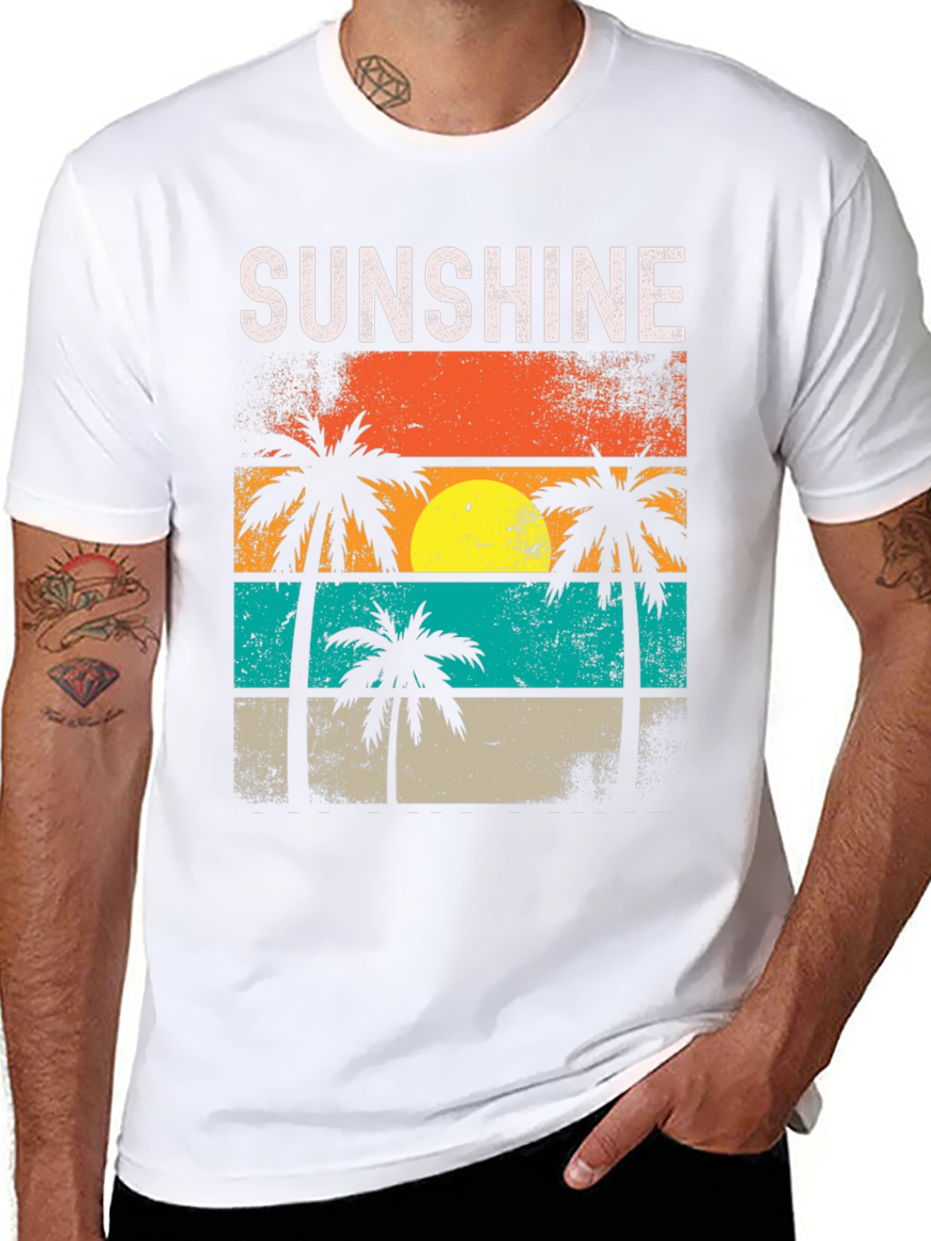 Sunshine Palm Tree Retro T-Shirt