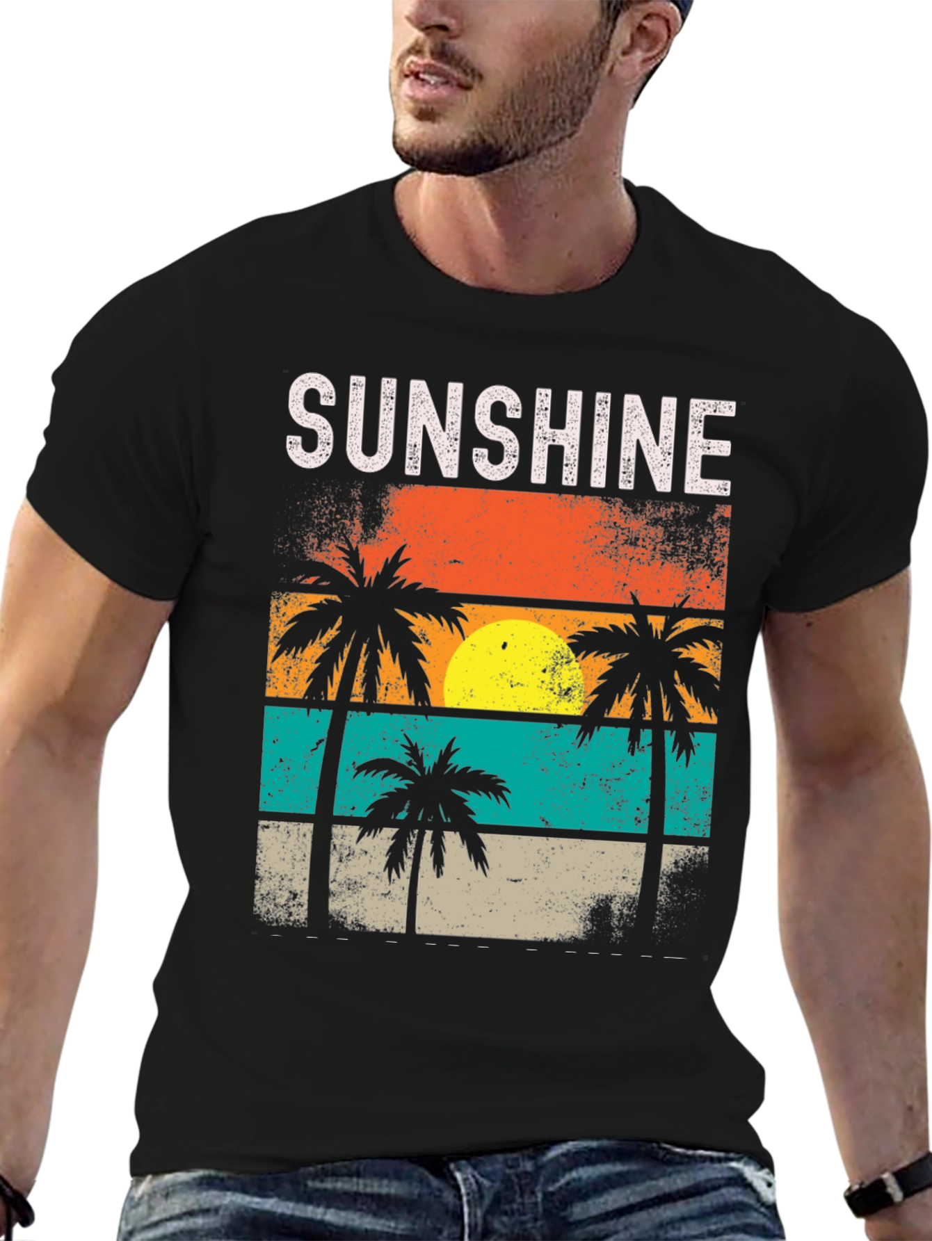 Sunshine Palm Tree Retro T-Shirt