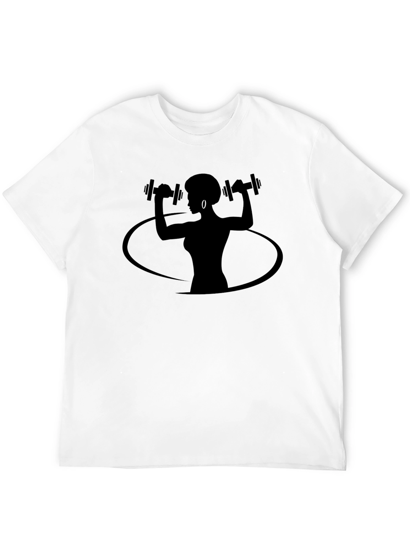 Workout Woman Graphic Tee - Black Fitness T-Shirt