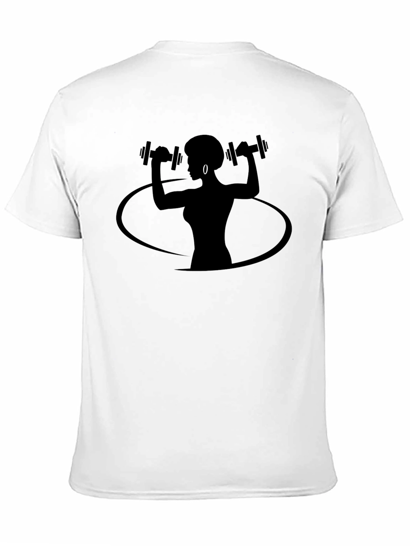 Workout Woman Graphic Tee - Black Fitness T-Shirt