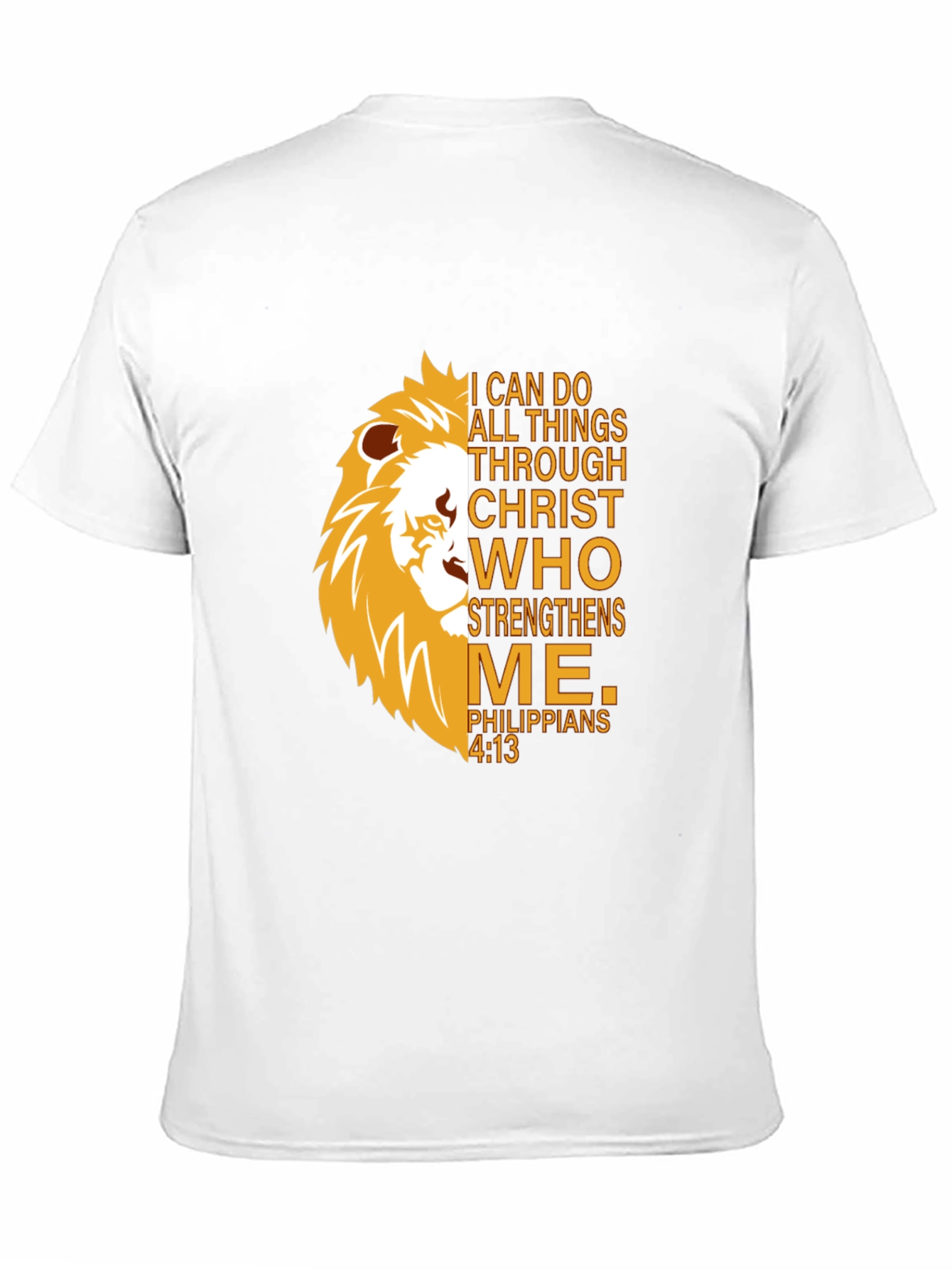 Lion Strength T-Shirt - Christian Philippians 4:13