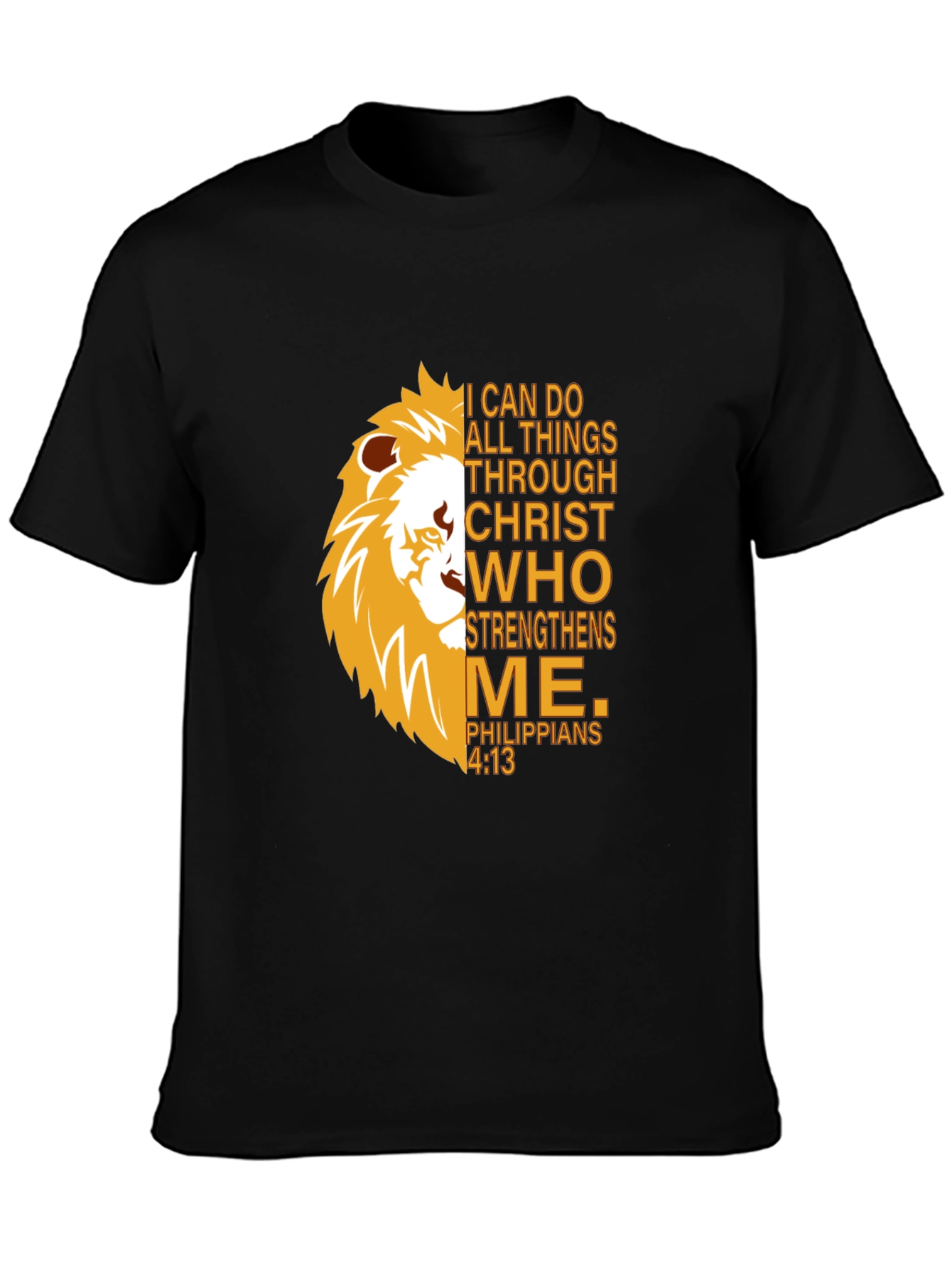 Lion Strength T-Shirt - Christian Philippians 4:13