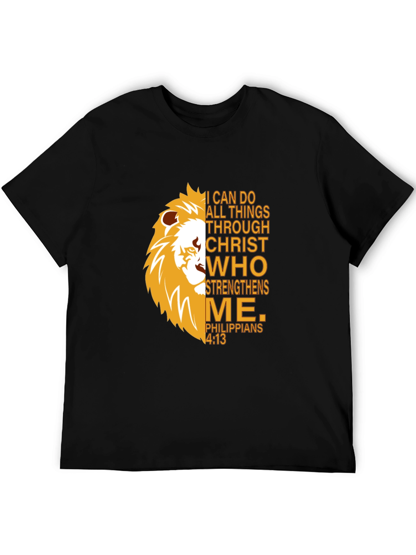 Lion Strength T-Shirt - Christian Philippians 4:13