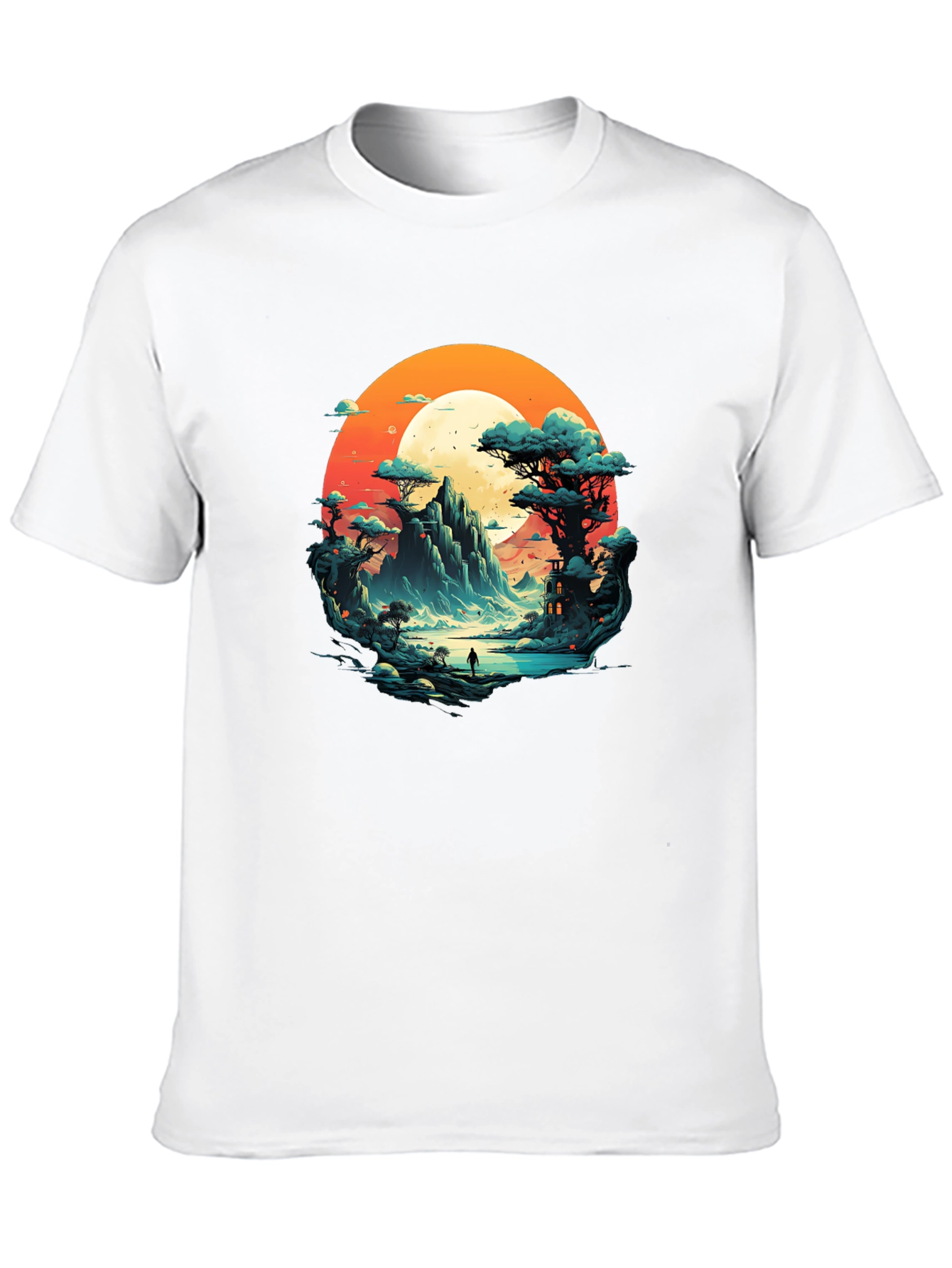 Scenic Mountain Landscape Graphic Tee