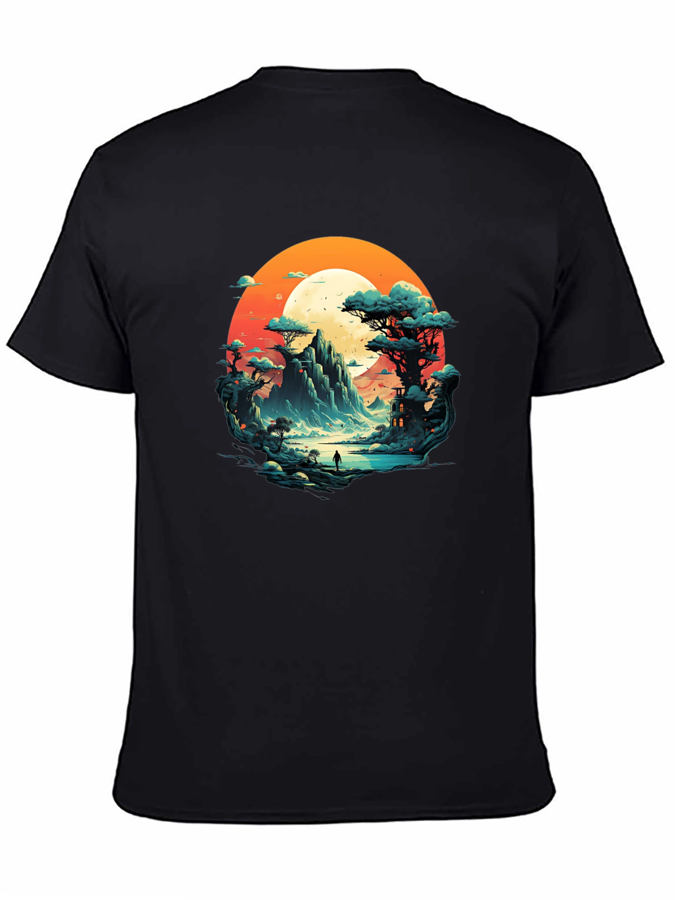Scenic Mountain Landscape Graphic Tee