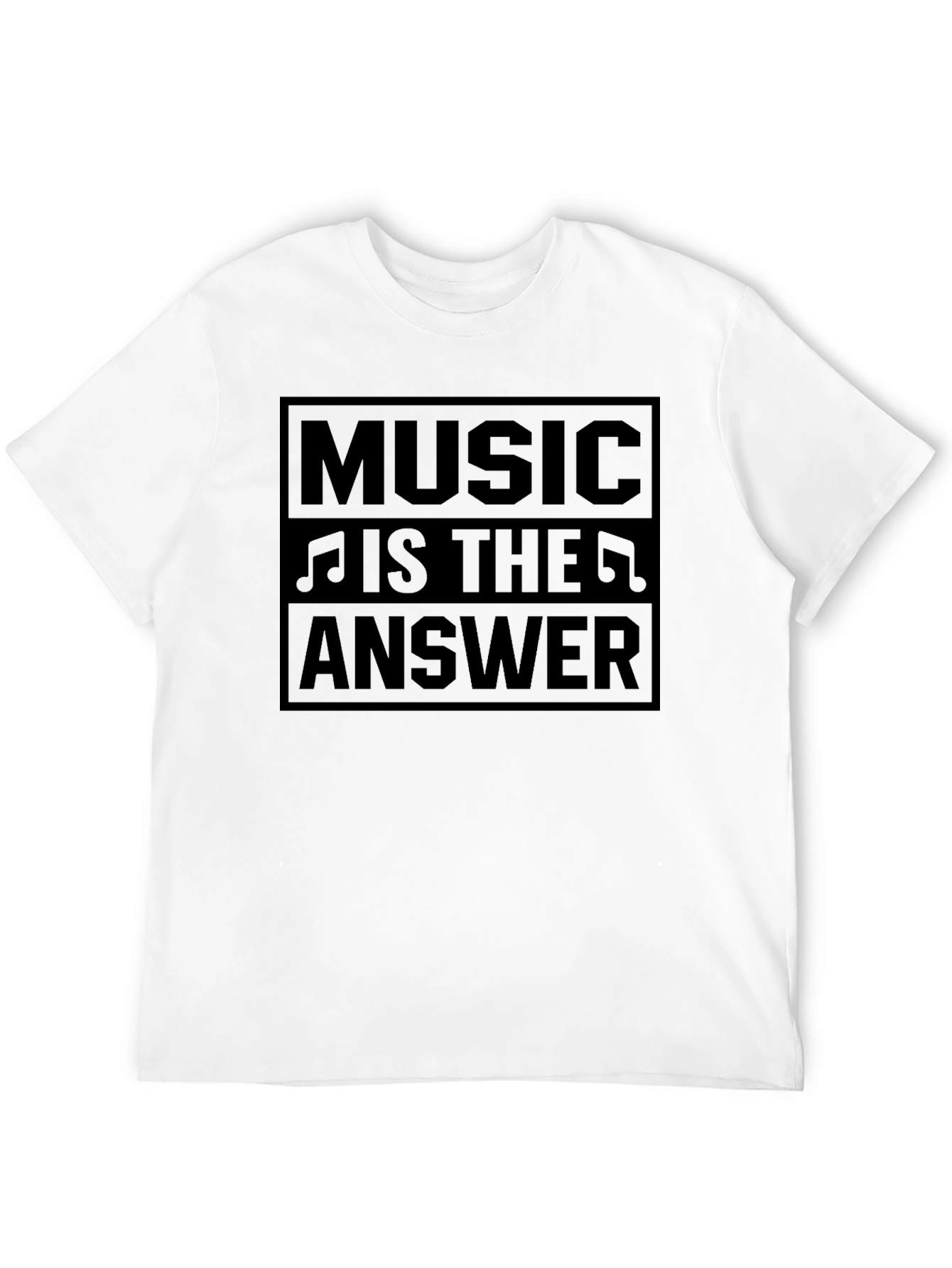 Music Is The Answer Black T-Shirt
