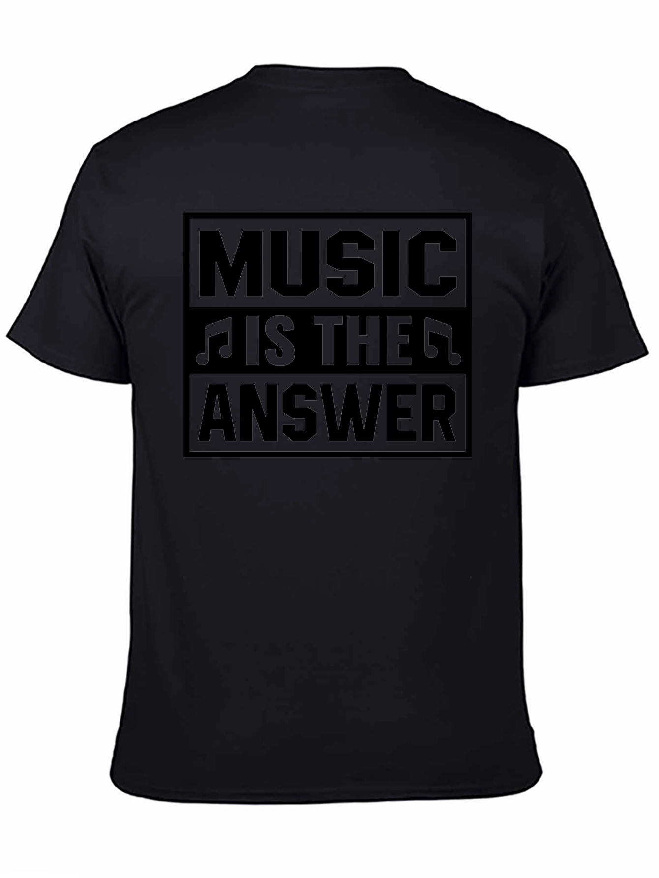 Music Is The Answer Black T-Shirt