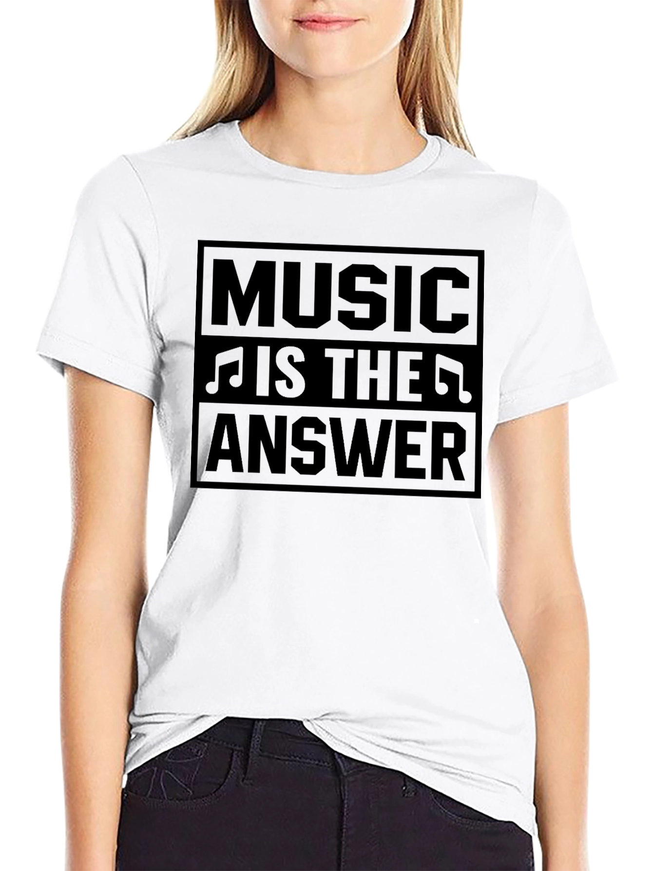Music Is The Answer Black T-Shirt