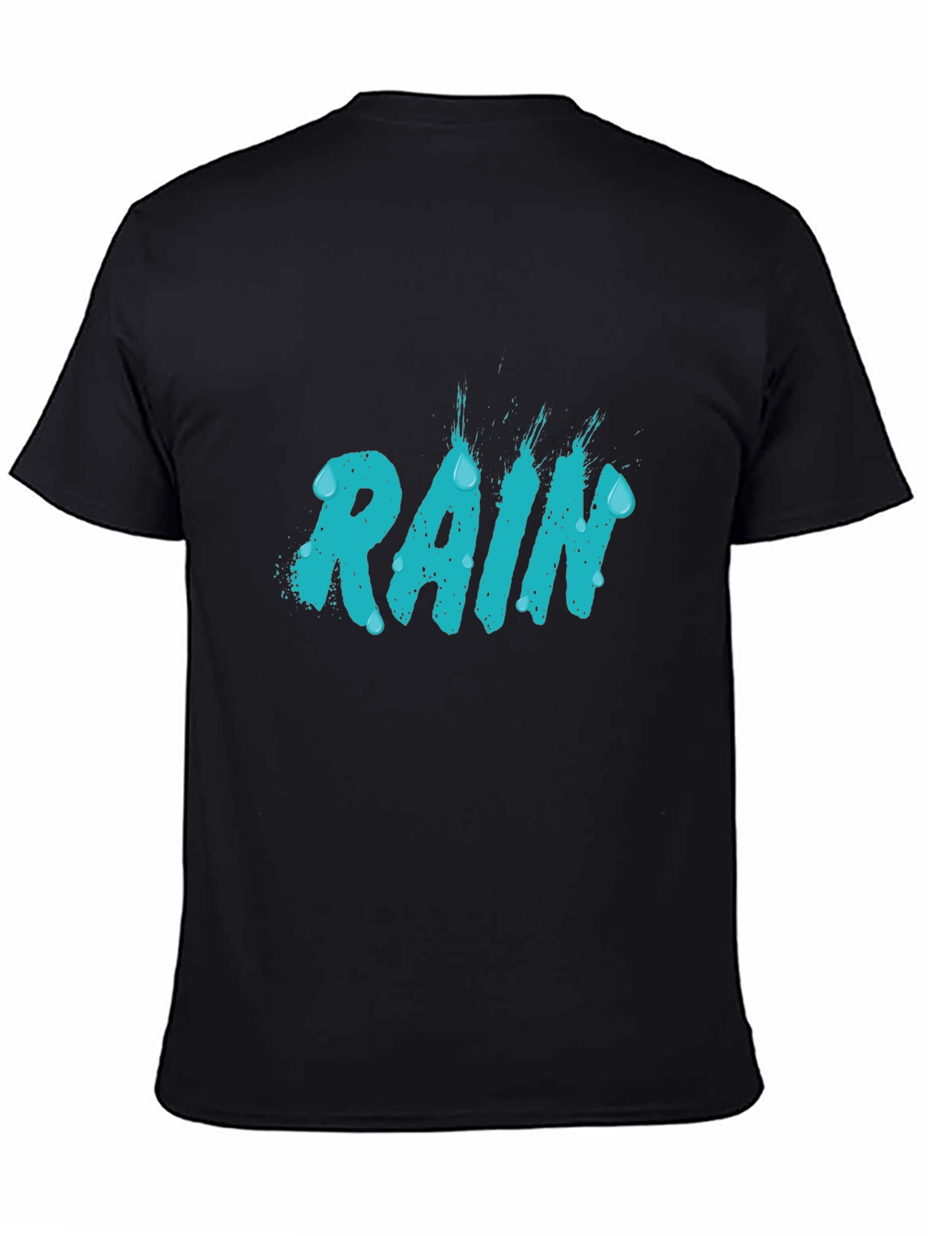 Rain Graphic T-Shirt - Stylish Mens Black Tee