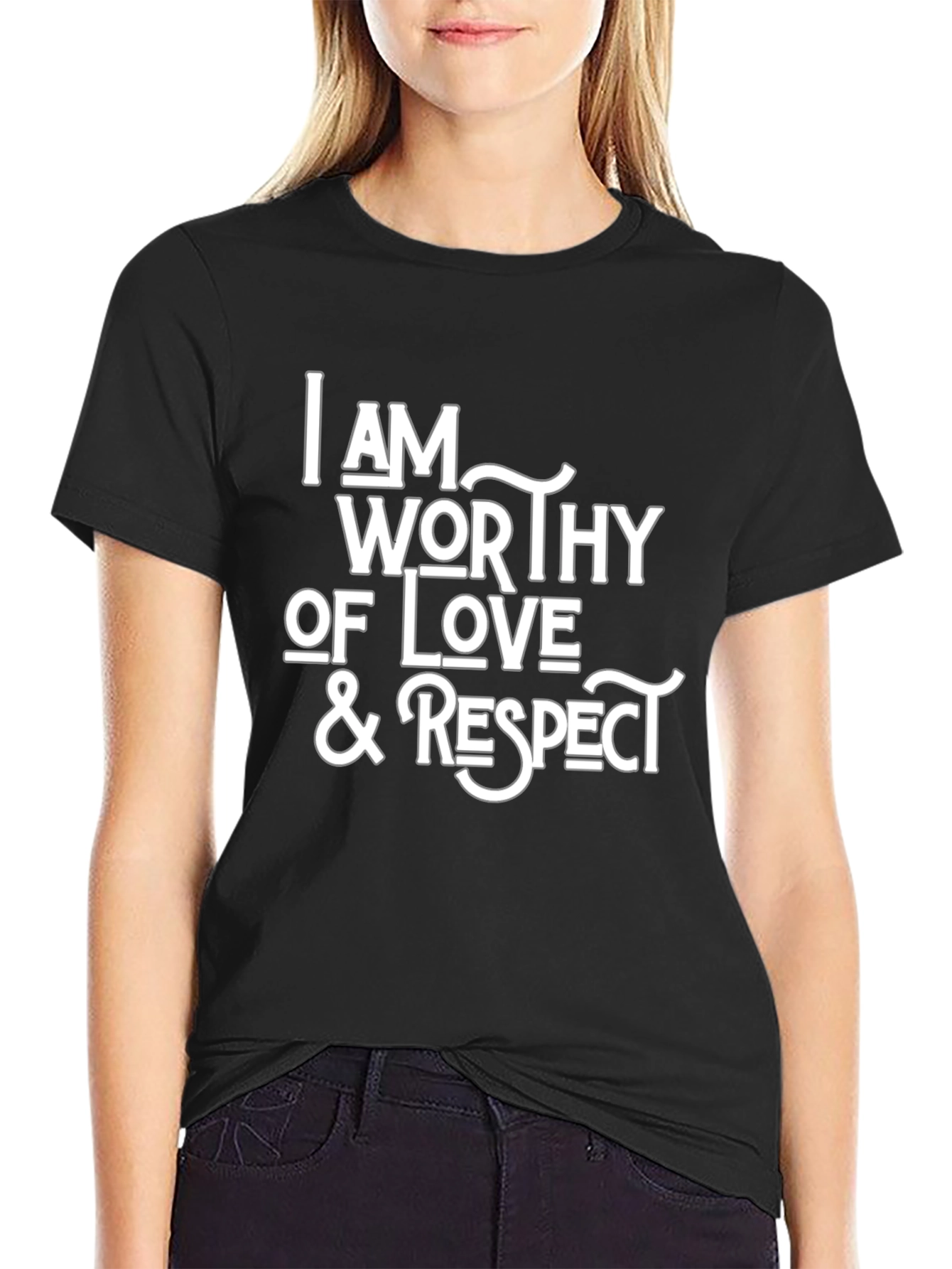 Worthy of Love & Respect Black T-Shirt