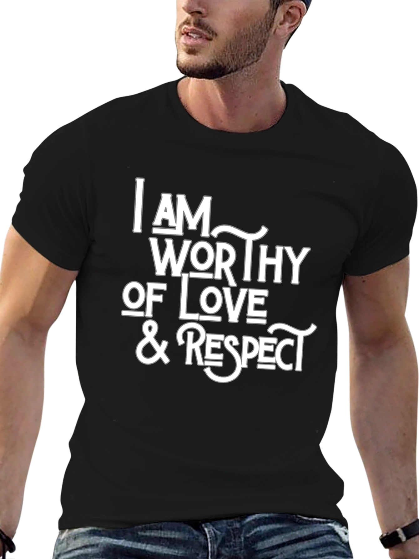 Worthy of Love & Respect Black T-Shirt