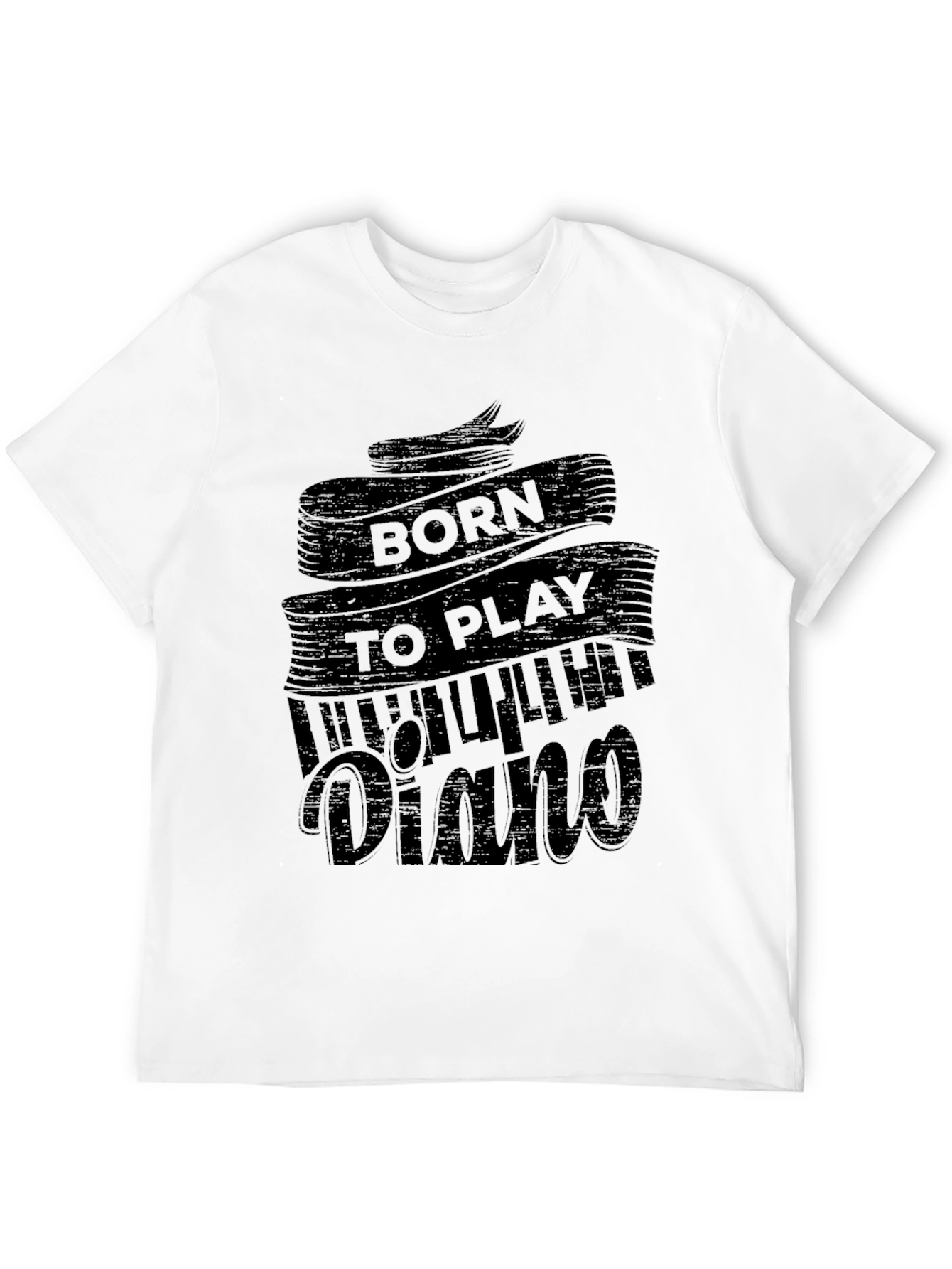 Born to Play Piano Black Graphic Tee