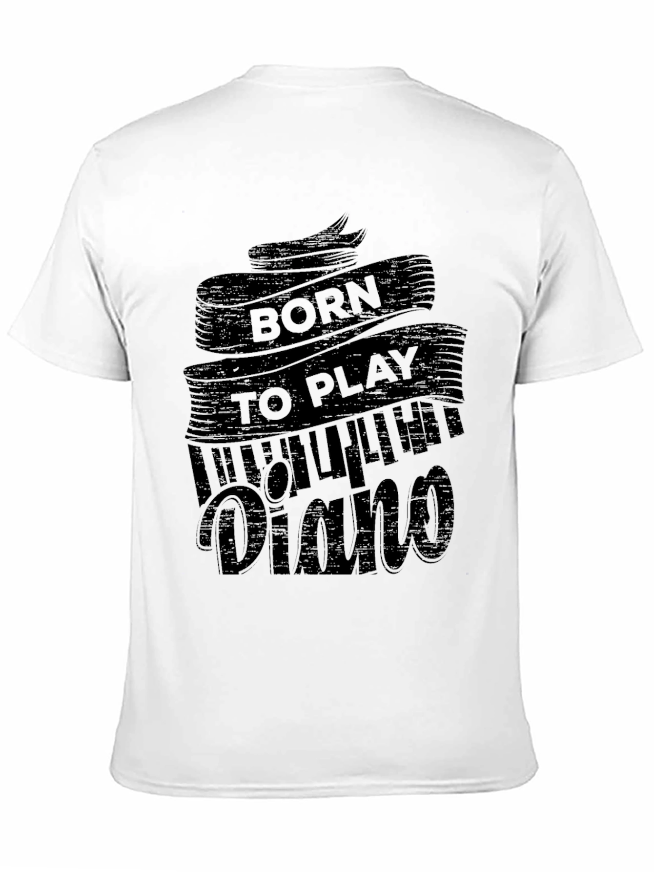 Born to Play Piano Black Graphic Tee