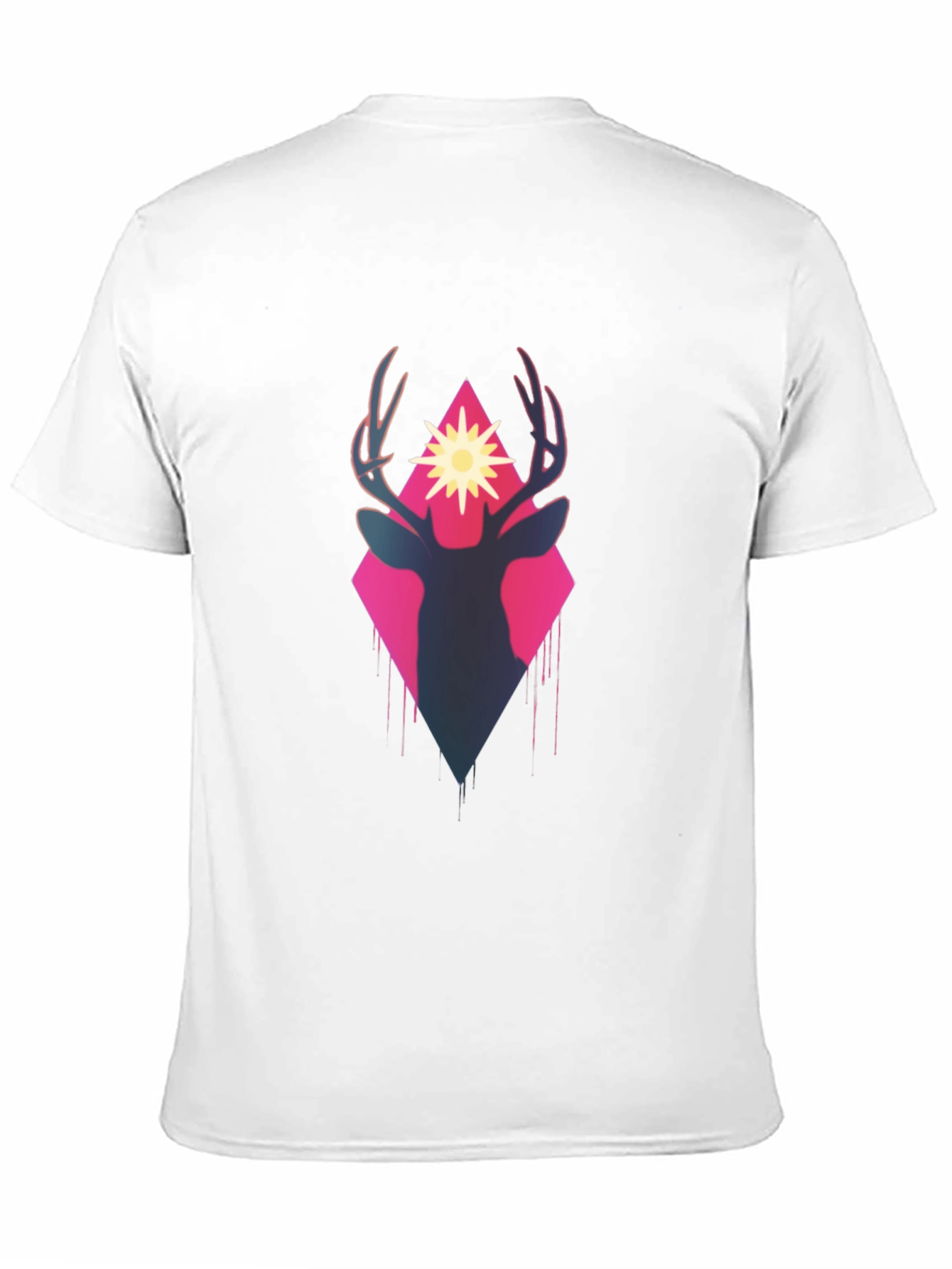 Deer Silhouette Graphic Tee - Black