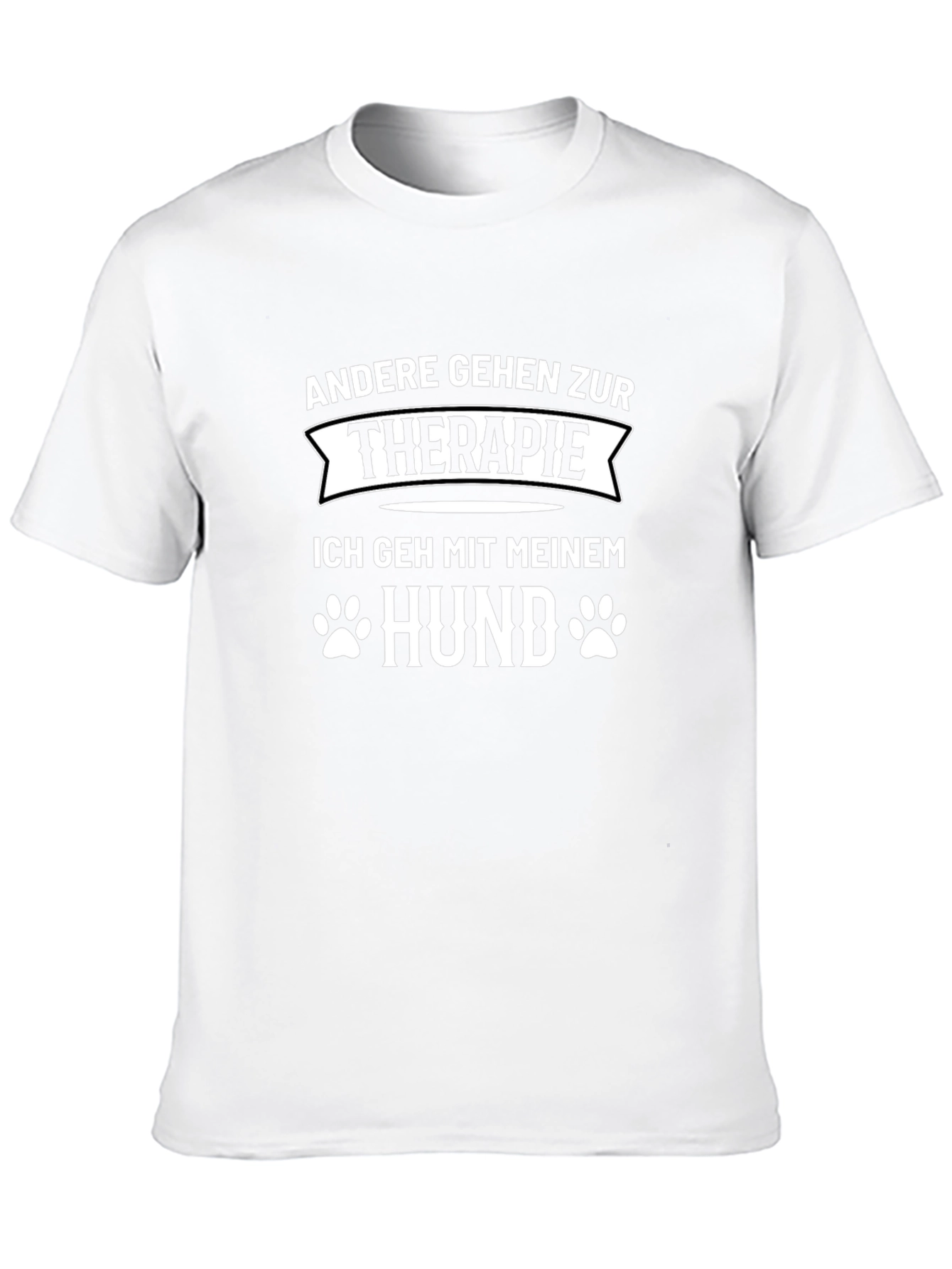 Therapie Hund Graphic Tee -  Mens Black Cotton T-Shirt