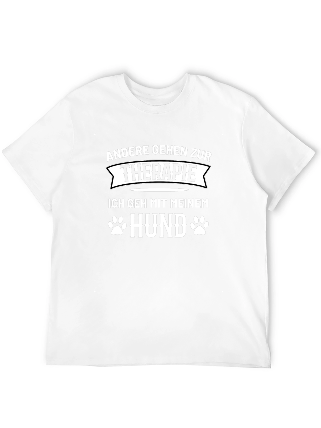 Therapie Hund Graphic Tee -  Mens Black Cotton T-Shirt