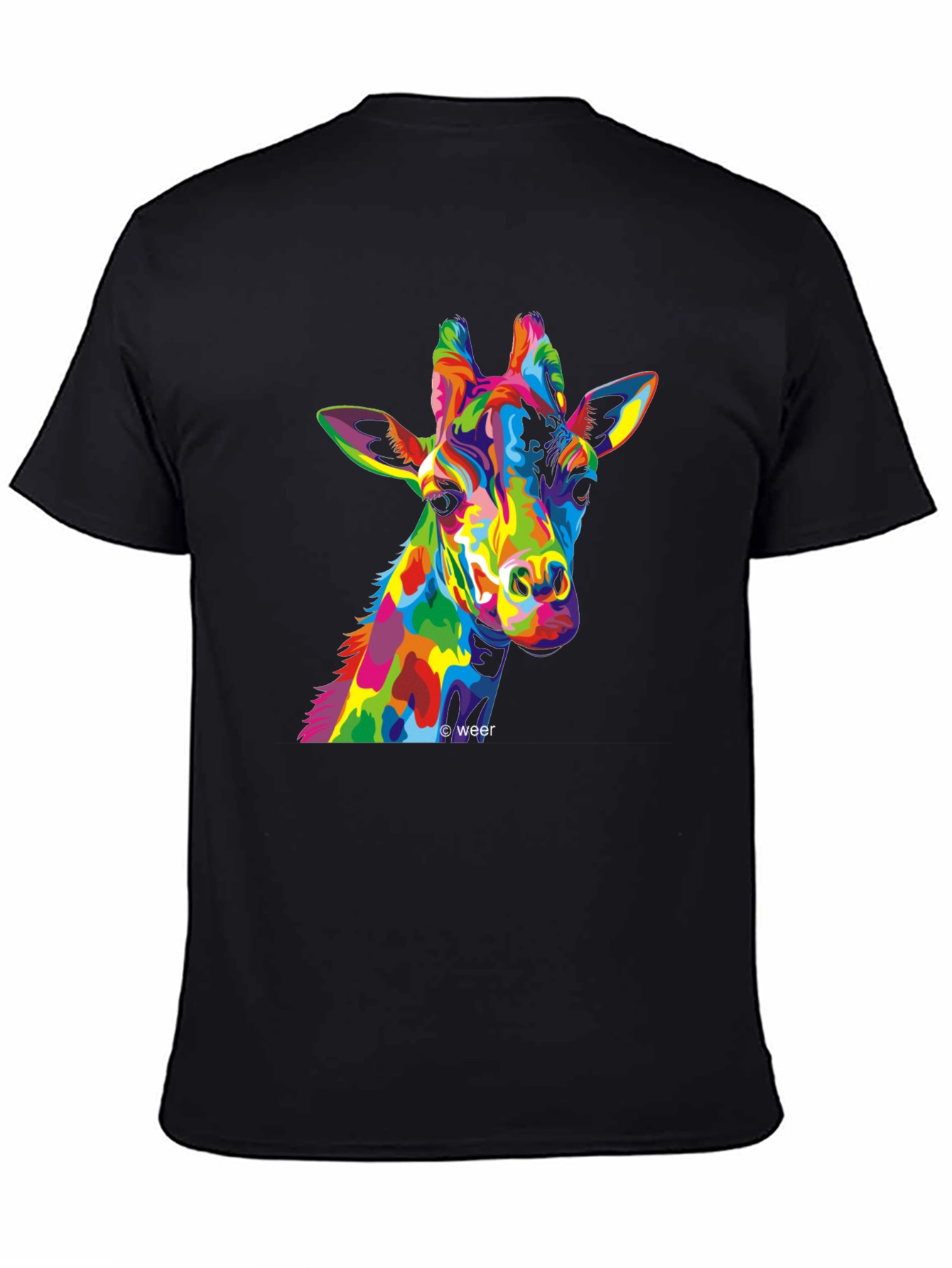 Colorful Giraffe Graphic T-Shirt