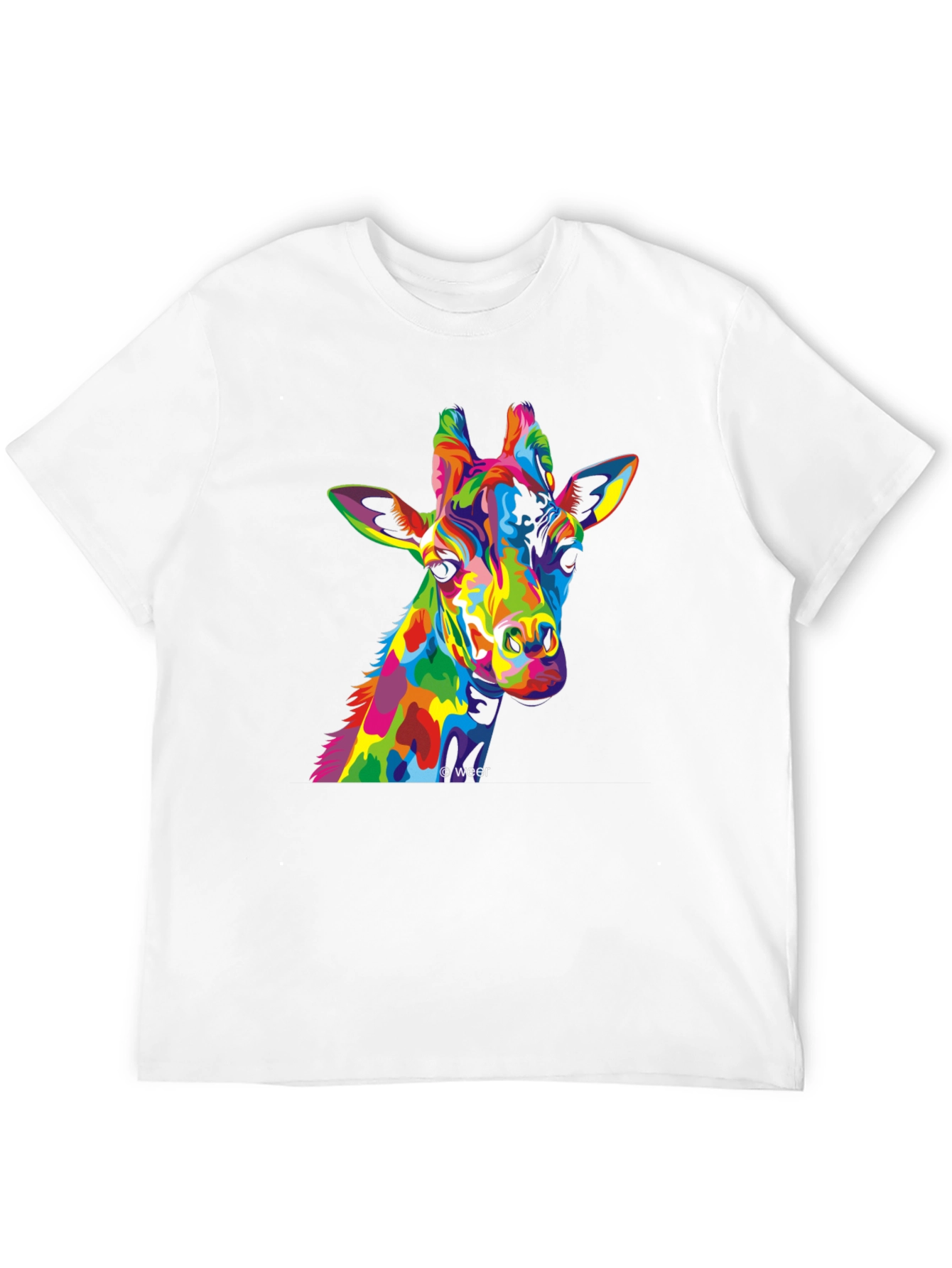 Colorful Giraffe Graphic T-Shirt